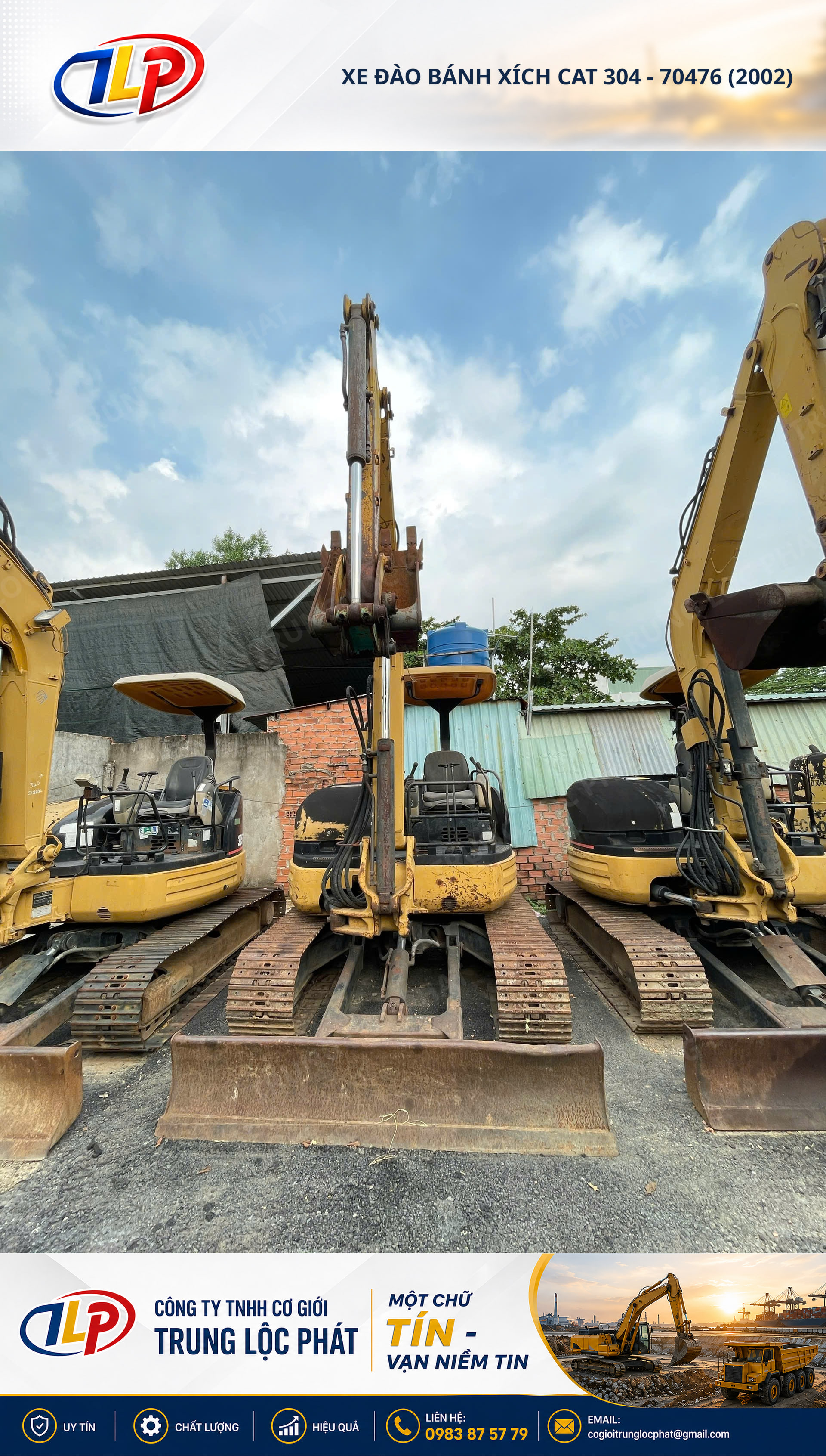 Xe đào bánh xích CAT 304 chính hãng bền bỉ chất lượng cao - 2