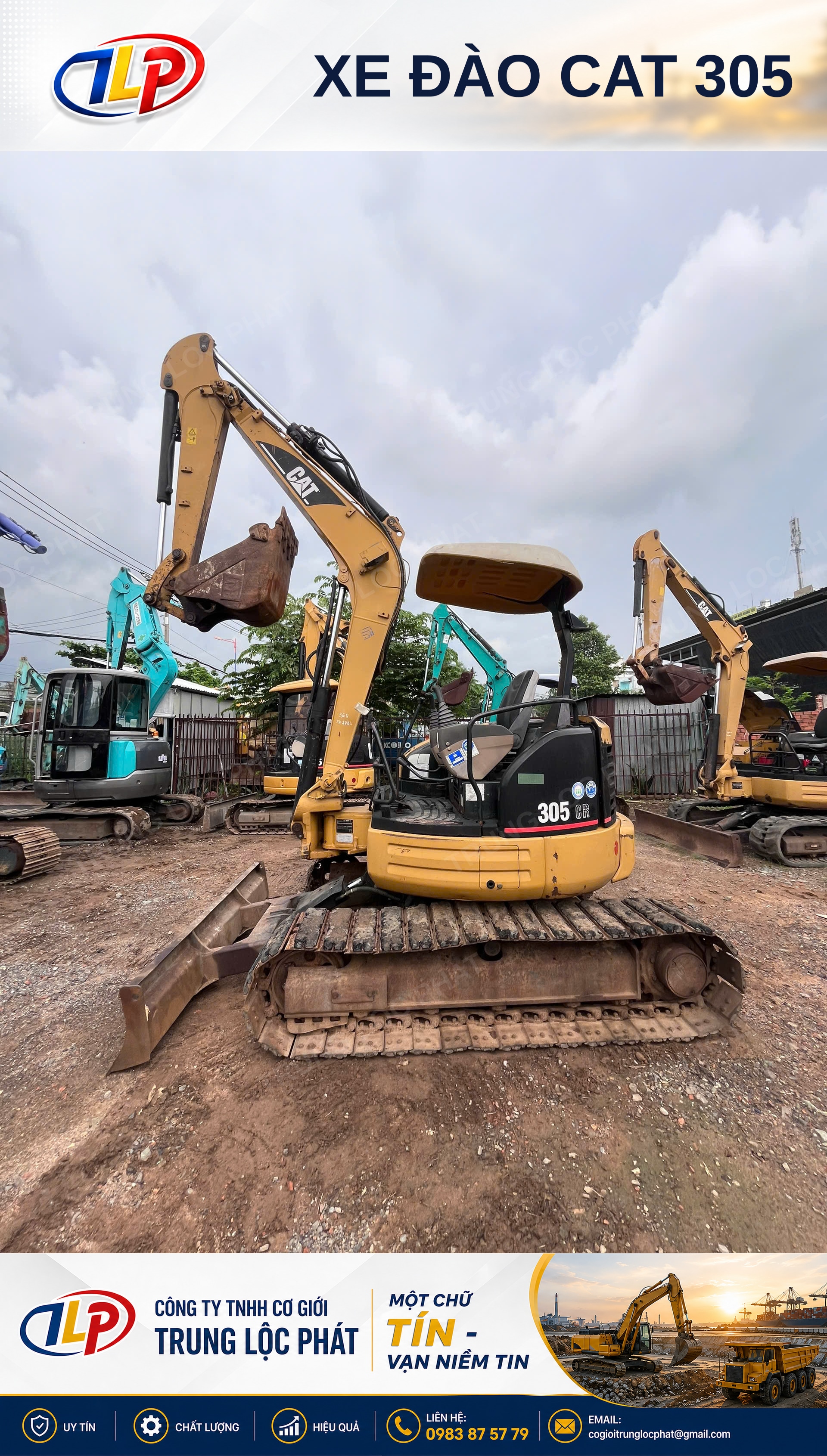 Xe đào bánh xích CAT 305CR hiệu suất cao chính hãng Caterpillar - 2