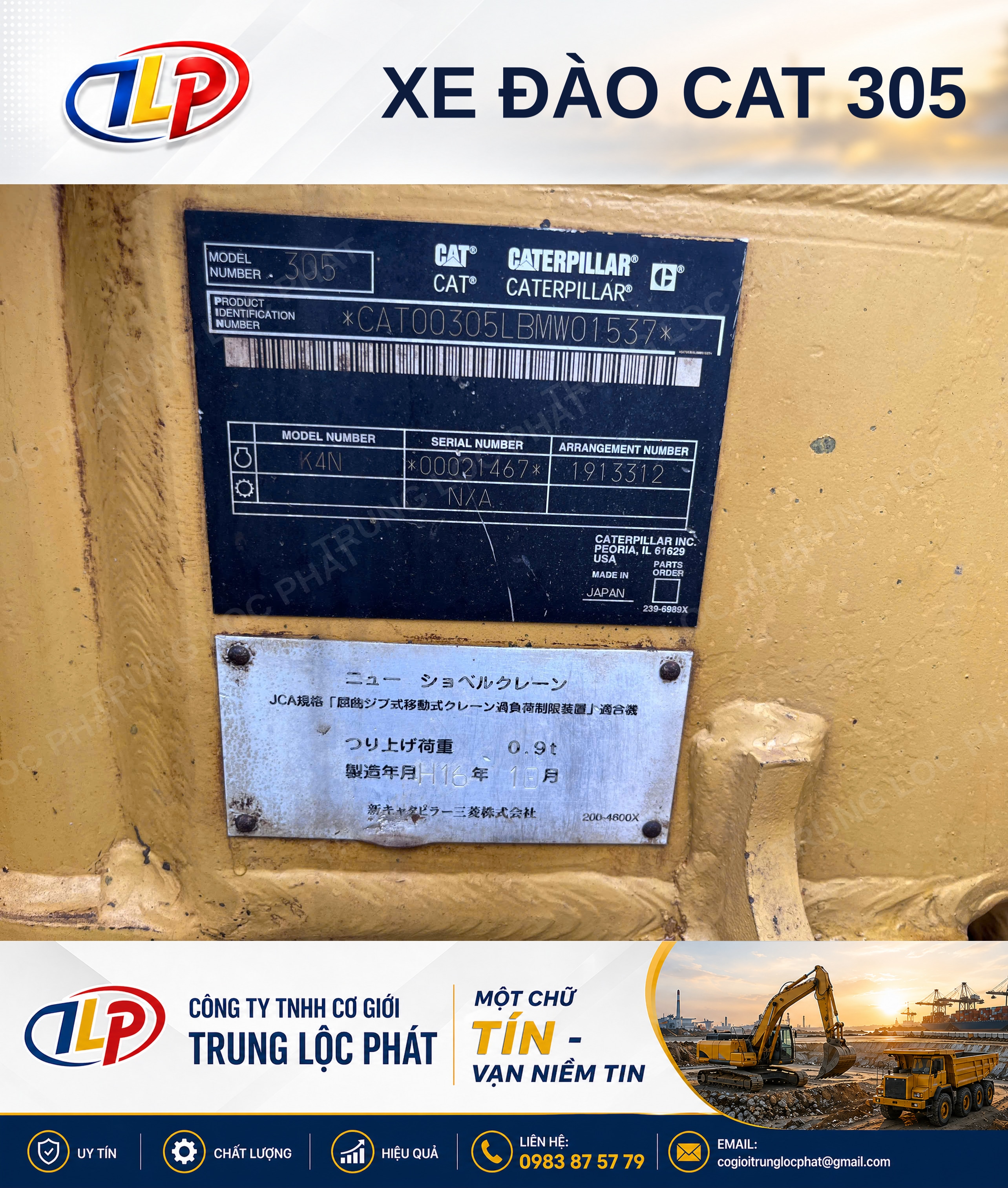 Xe đào bánh xích CAT 305CR hiệu suất cao chính hãng Caterpillar - 12