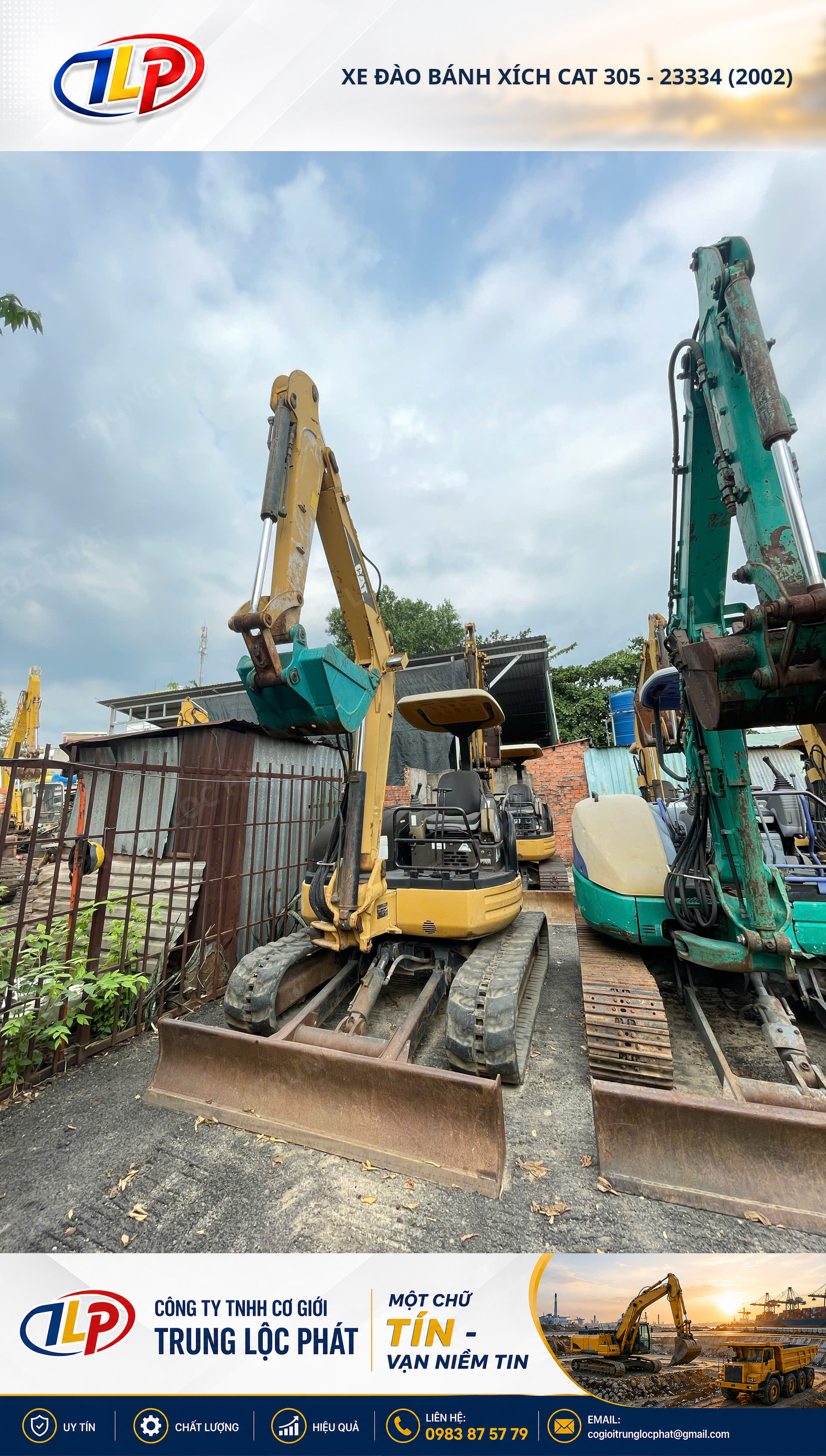 Xe đào bánh xích CAT 305 nhập khẩu chính hãng chất lượng cao - 2
