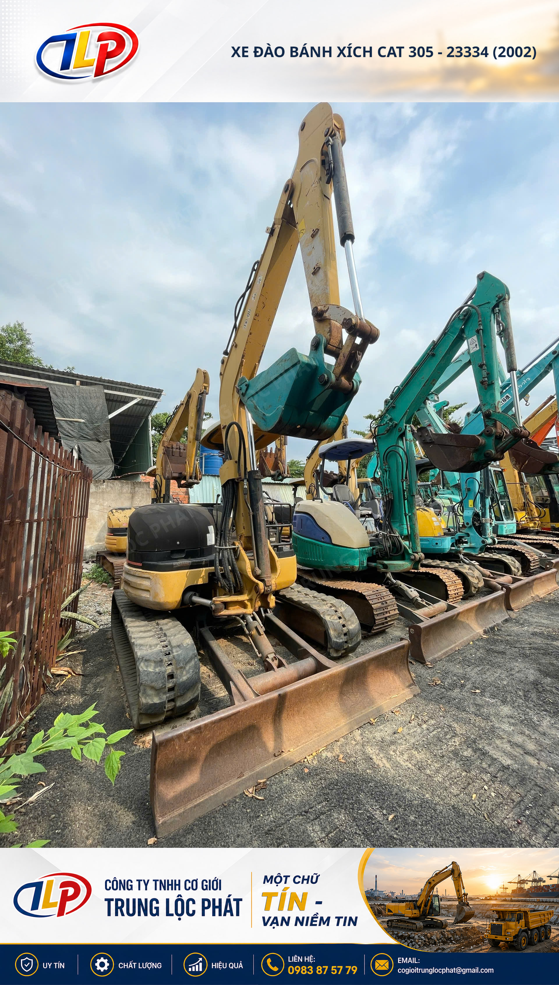 Xe đào bánh xích CAT 305 nhập khẩu chính hãng chất lượng cao