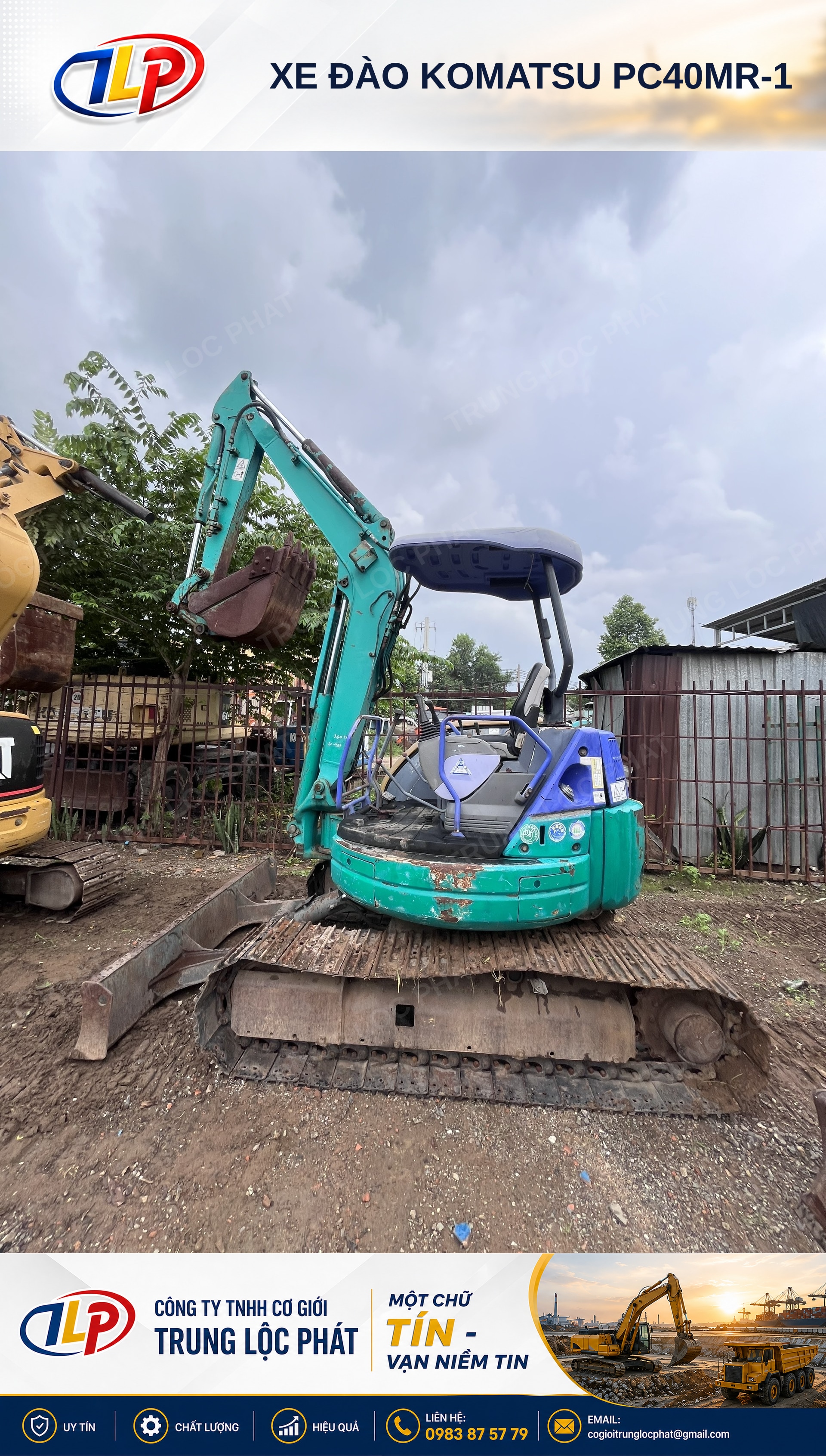 Xe đào bánh xích Komatsu PC40MR-1 chính hãng chất lượng cao - 2