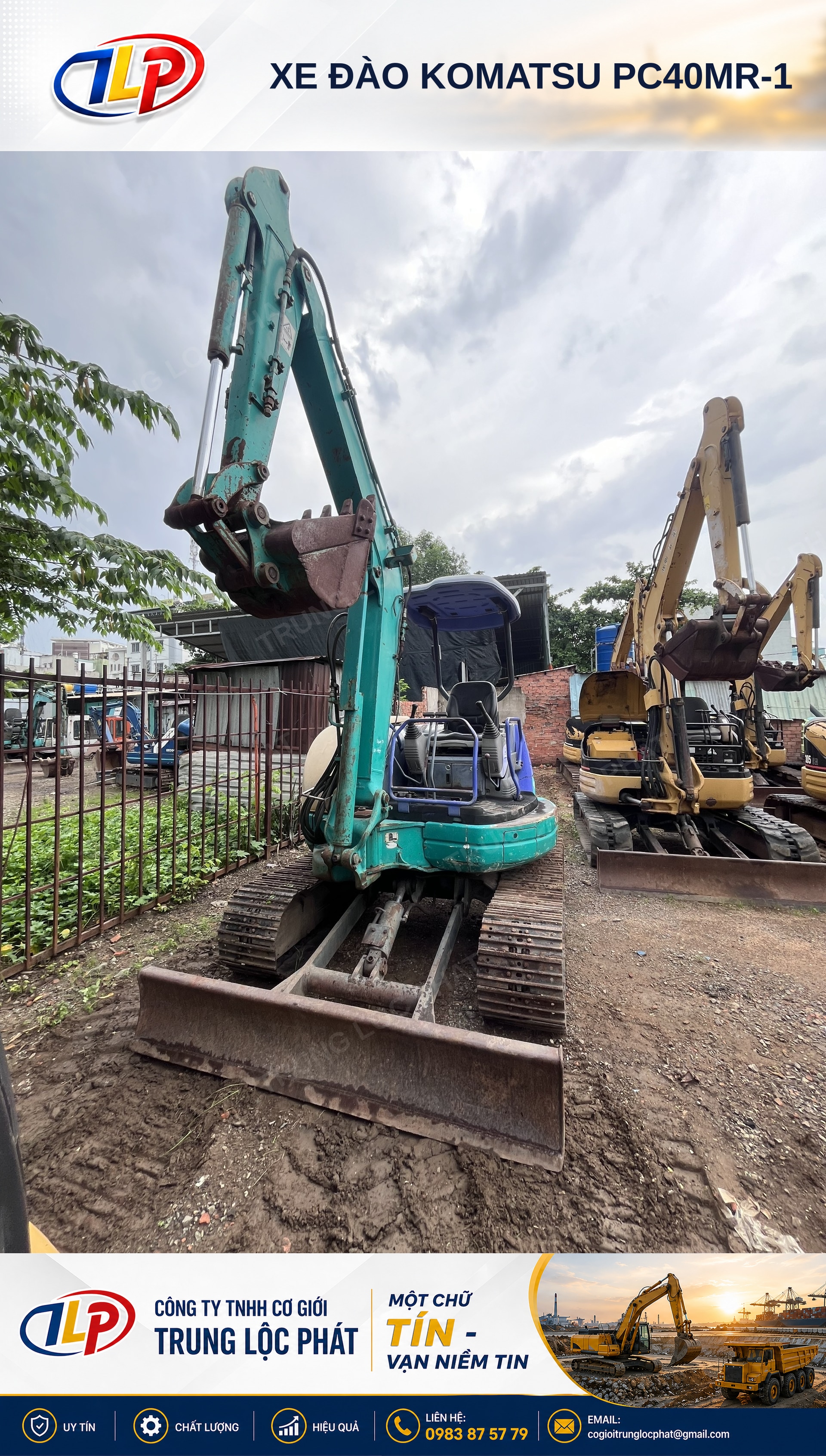 Xe đào bánh xích Komatsu PC40MR-1 chính hãng chất lượng cao - 1