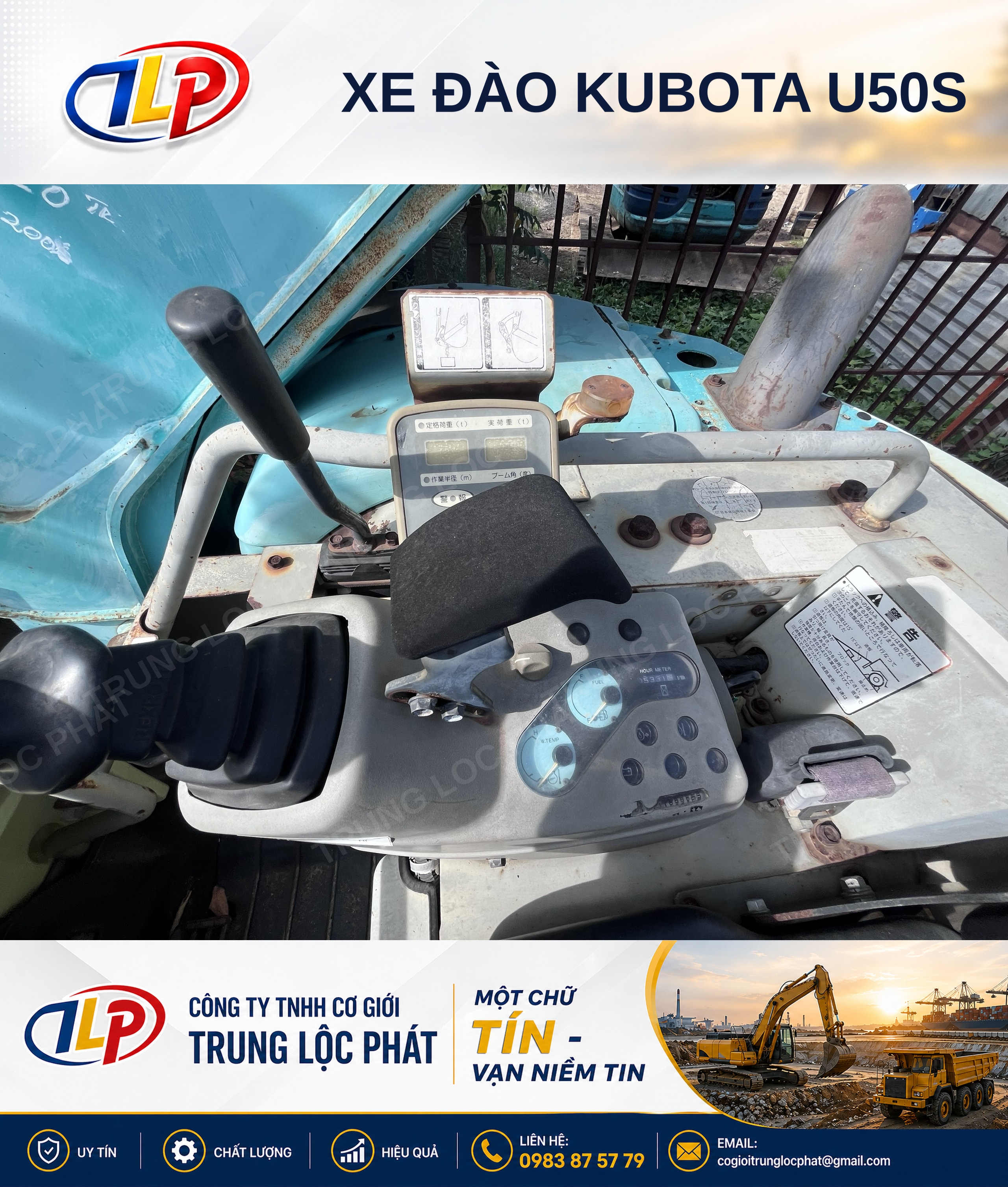 Xe đào bánh xích Kubota U-50-3S chính hãng độ bền cao - 2