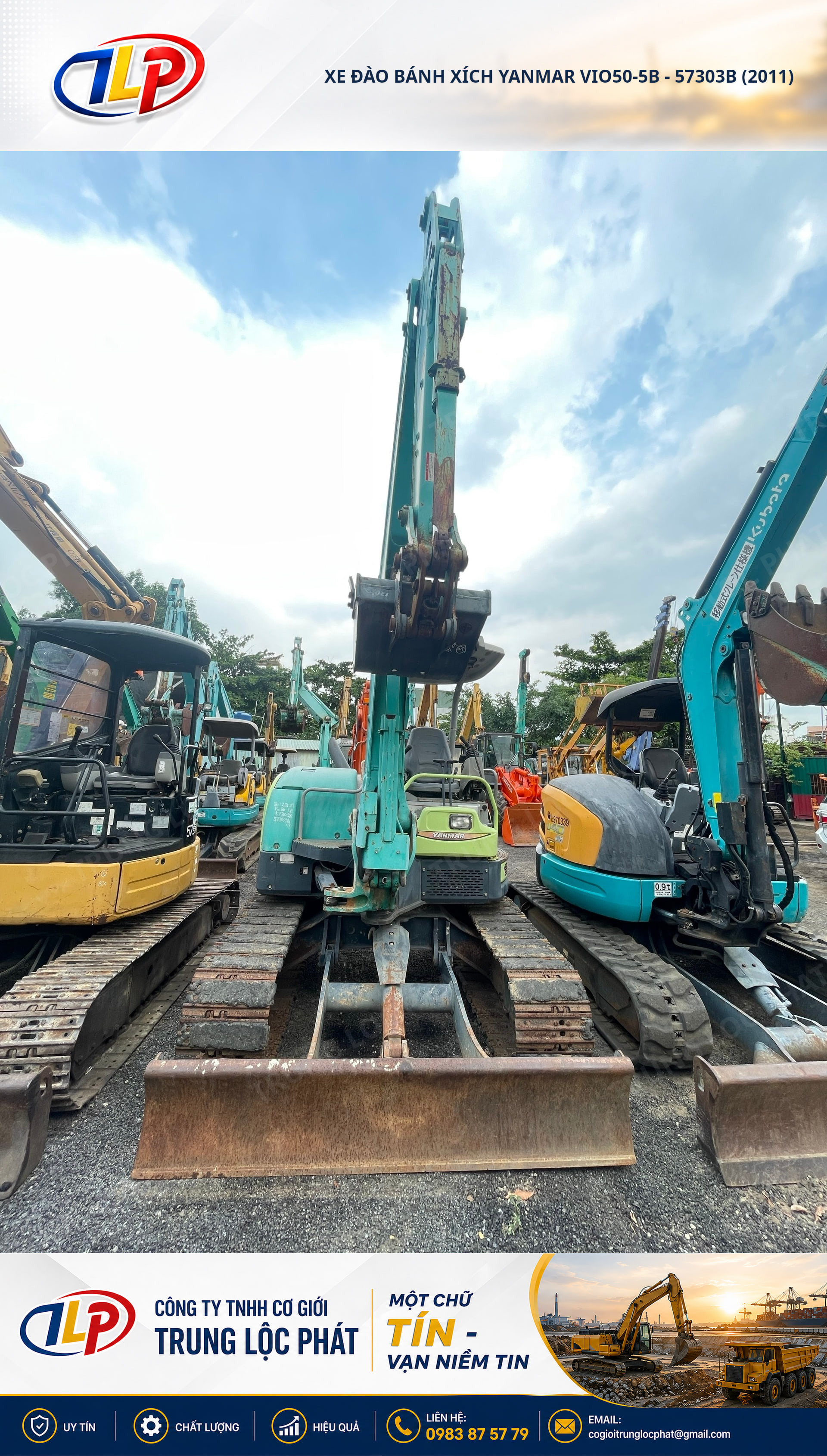 Xe đào bánh xích Yanmar ViO50-5B nhập khẩu chính hãng chất lượng cao - 2