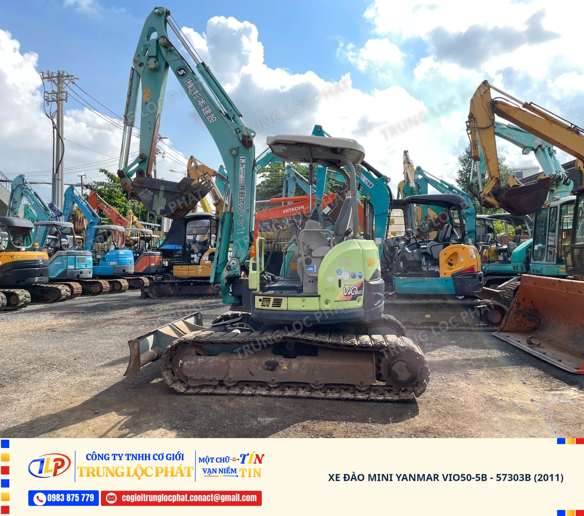 Xe đào bánh xích Yanmar ViO50-5B nhập khẩu chính hãng chất lượng cao