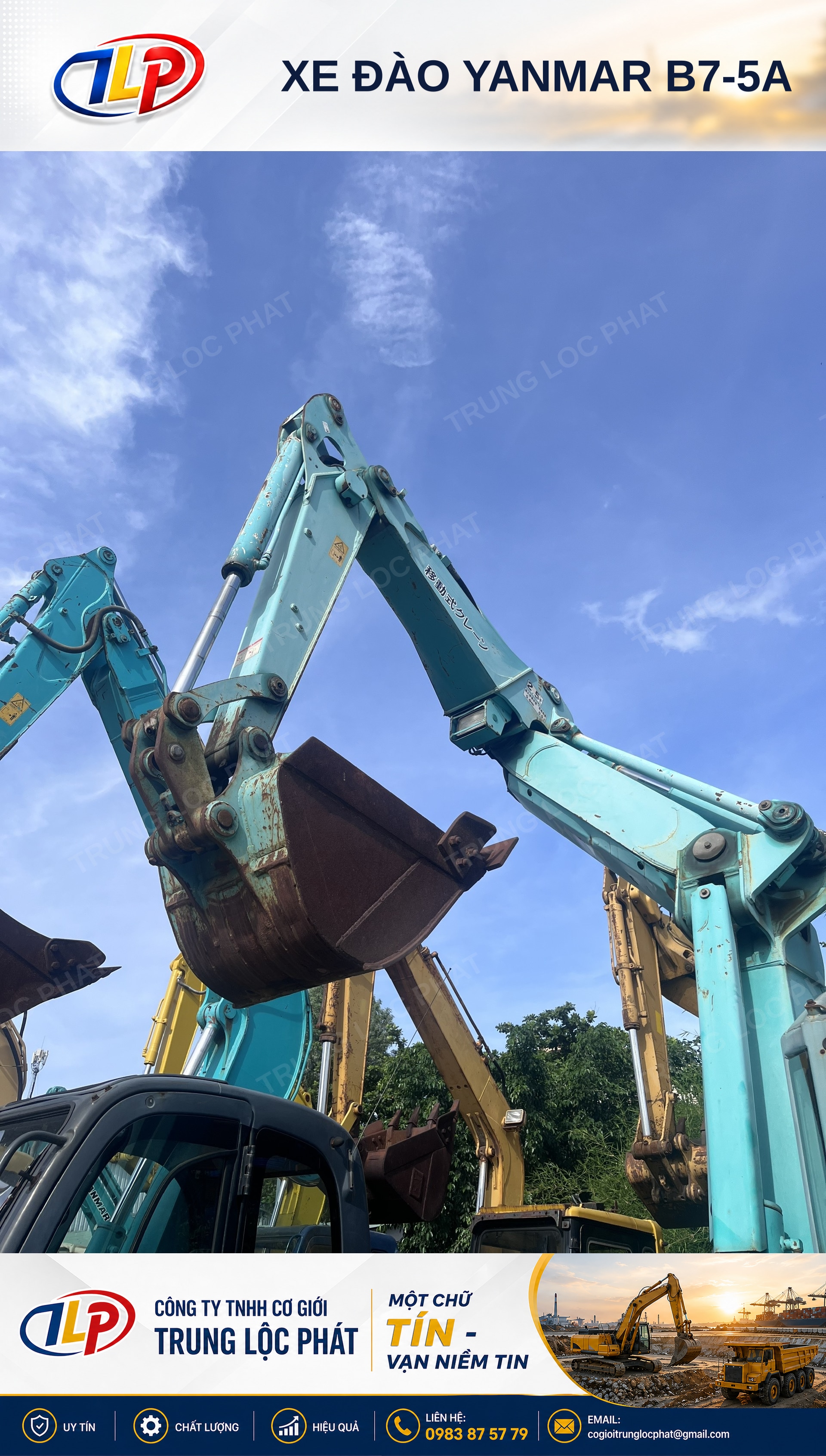 Xe đào bánh xích Yanmar B7-5A chính hãng nhập khẩu Nhật Bản - 11