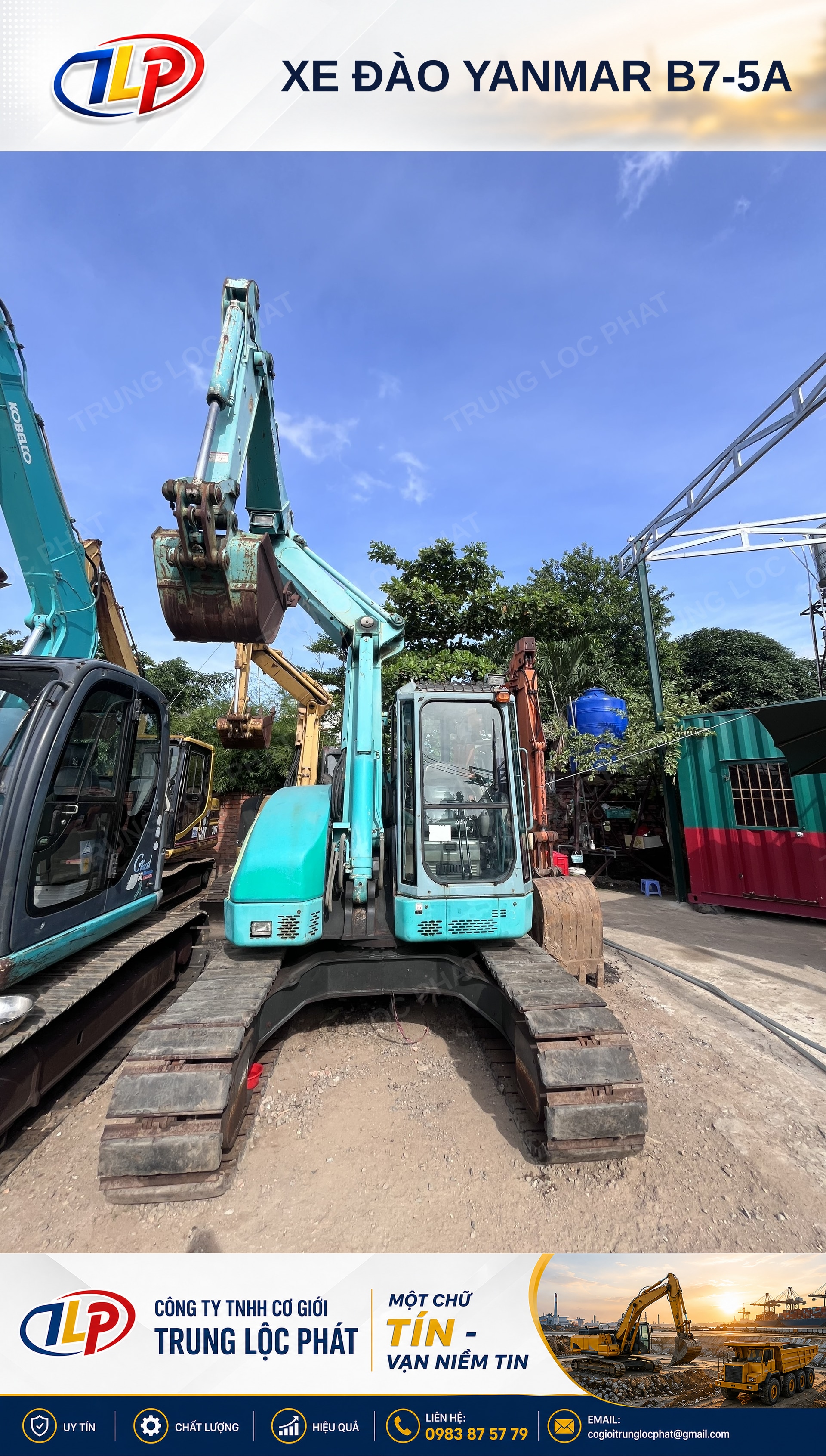 Xe đào bánh xích Yanmar B7-5A chính hãng nhập khẩu Nhật Bản