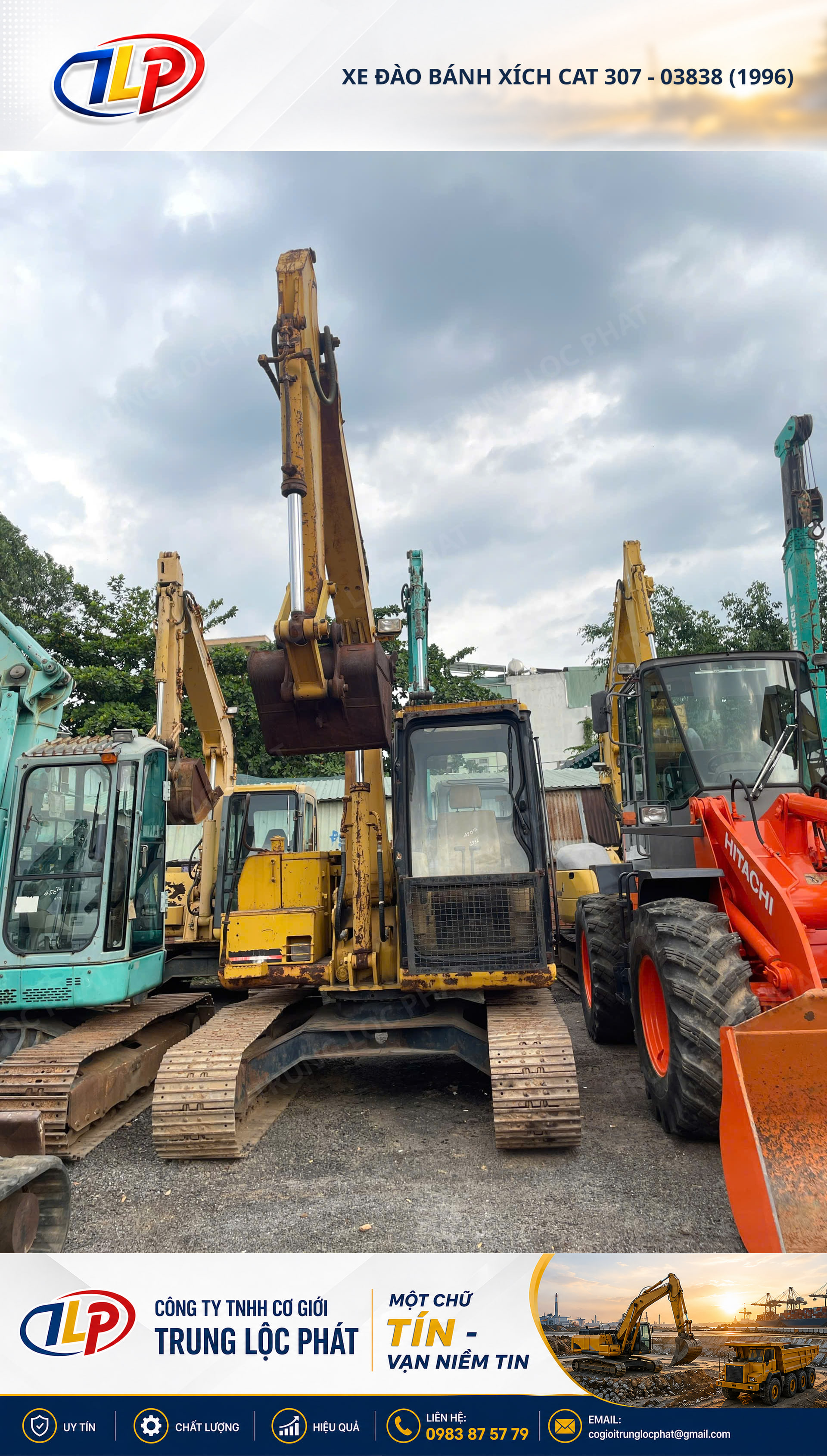 Xe đào bánh xích CAT 307 chính hãng chất lượng cao - 2