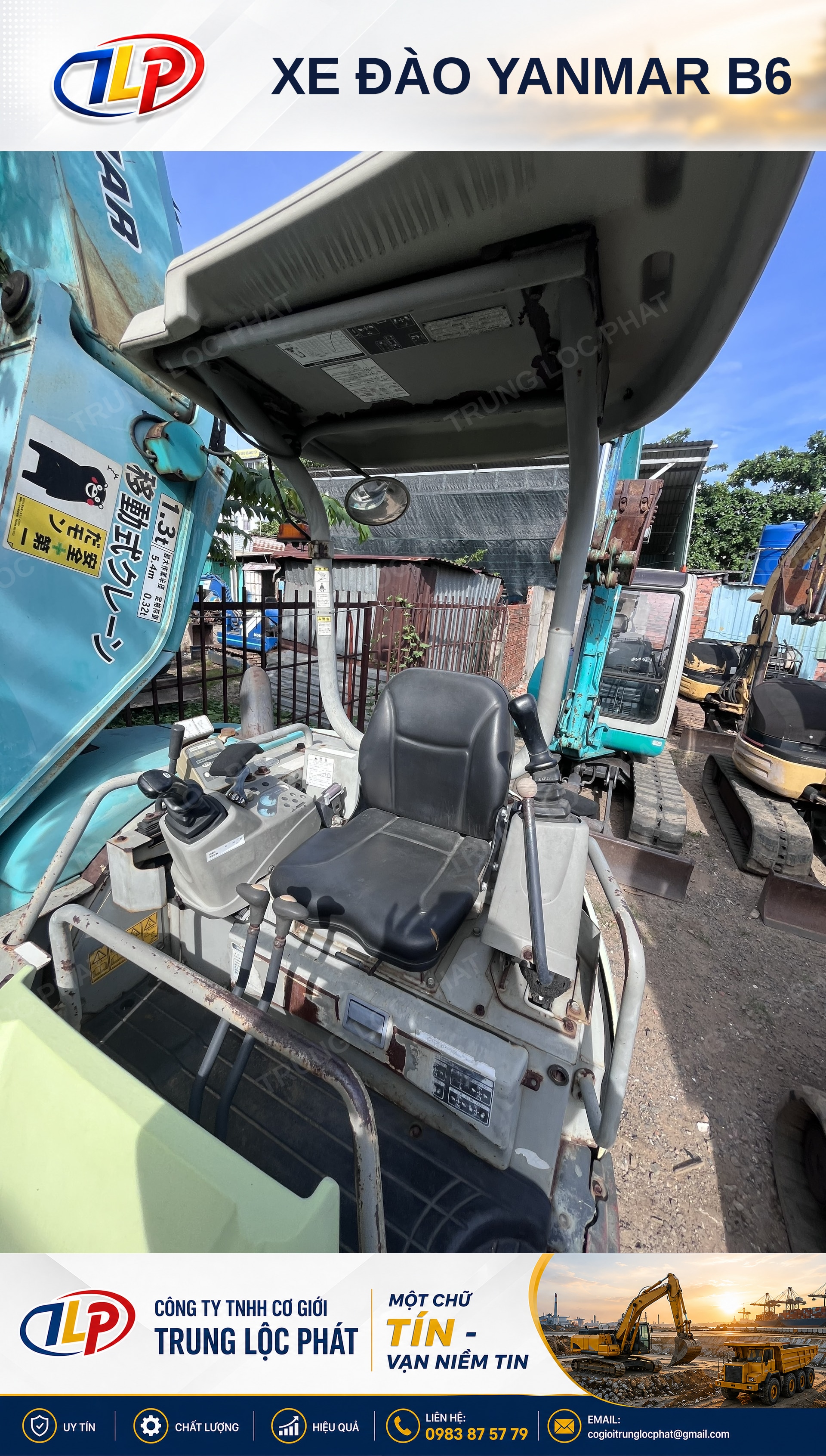 Xe đào bánh xích Yanmar B6-6 chất lượng cao nhập khẩu Nhật Bản - 2