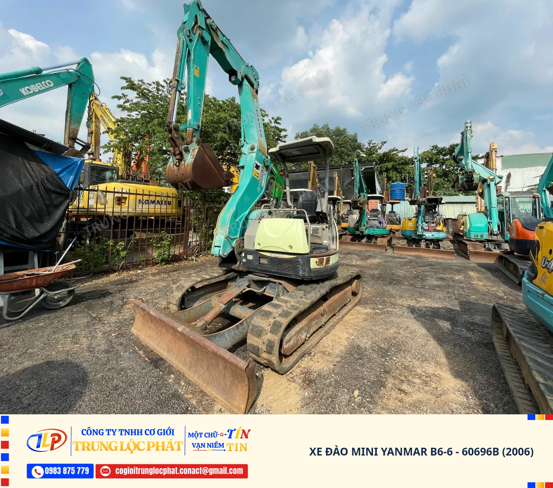 Xe đào bánh xích Yanmar B6-6 chất lượng cao nhập khẩu Nhật Bản - 1
