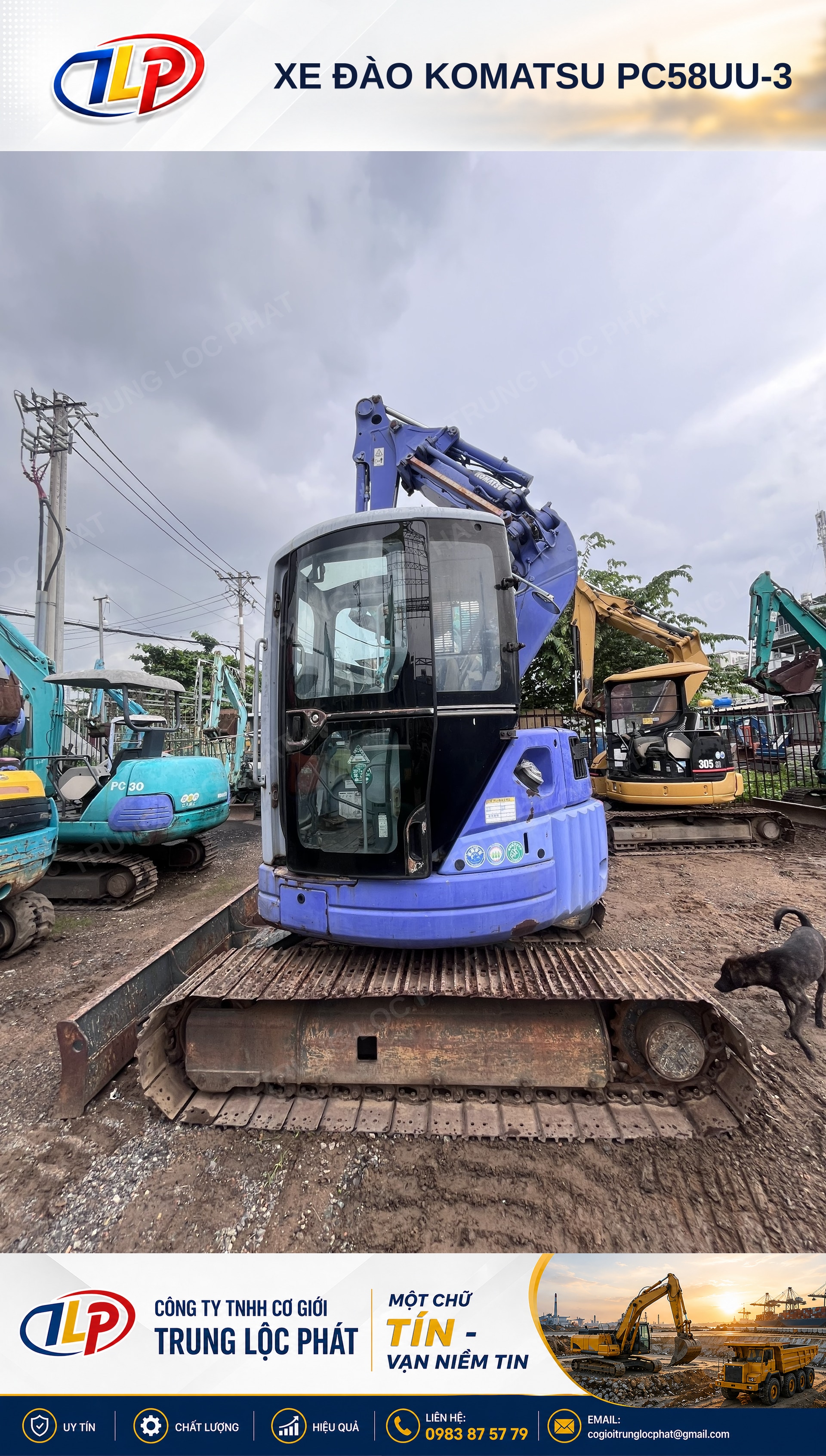 Xe đào bánh xích Komatsu PC58UU-3 bền bỉ hiệu suất cao - 2