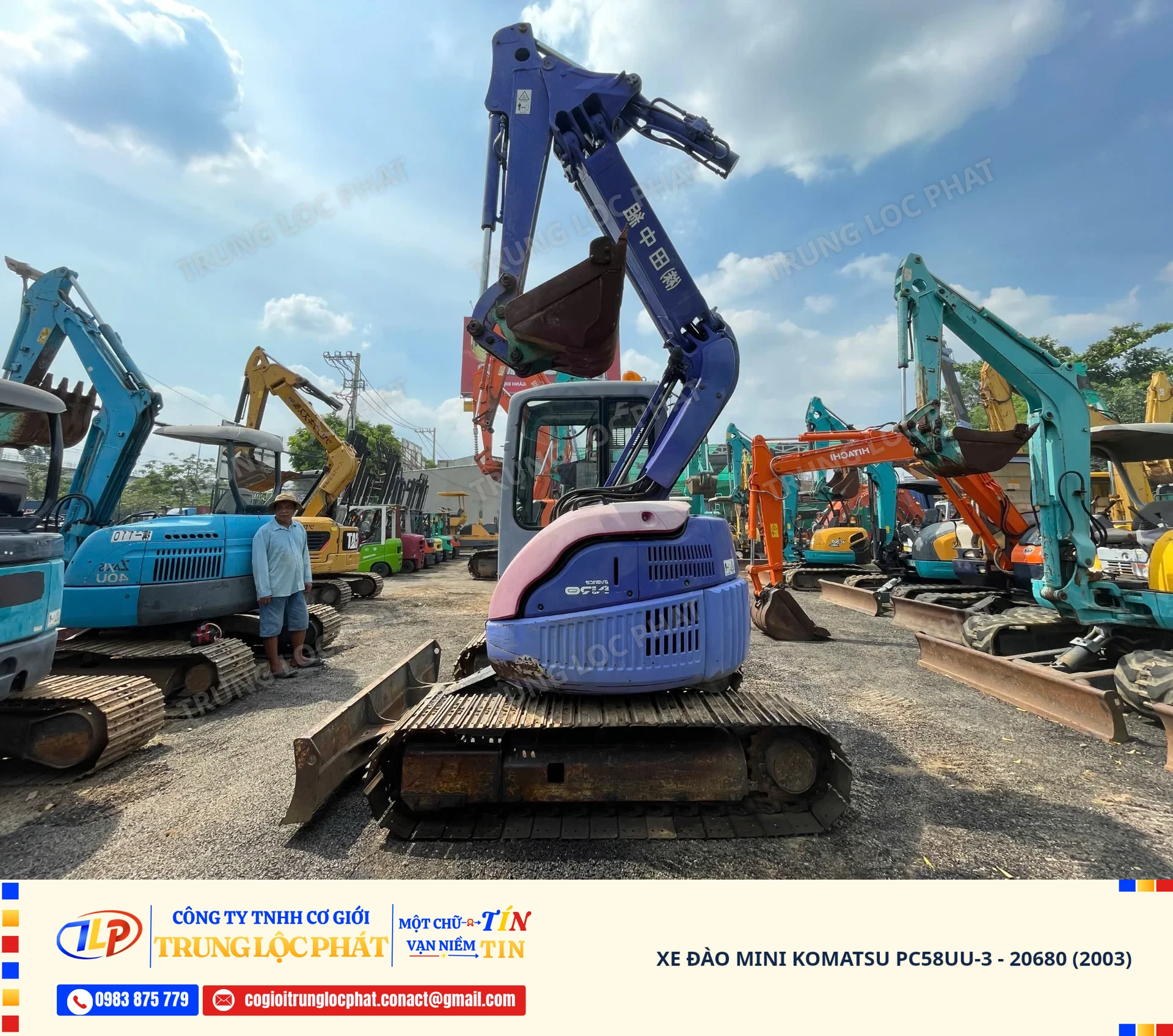 Xe đào bánh xích Komatsu PC58UU-3 bền bỉ hiệu suất cao - 1
