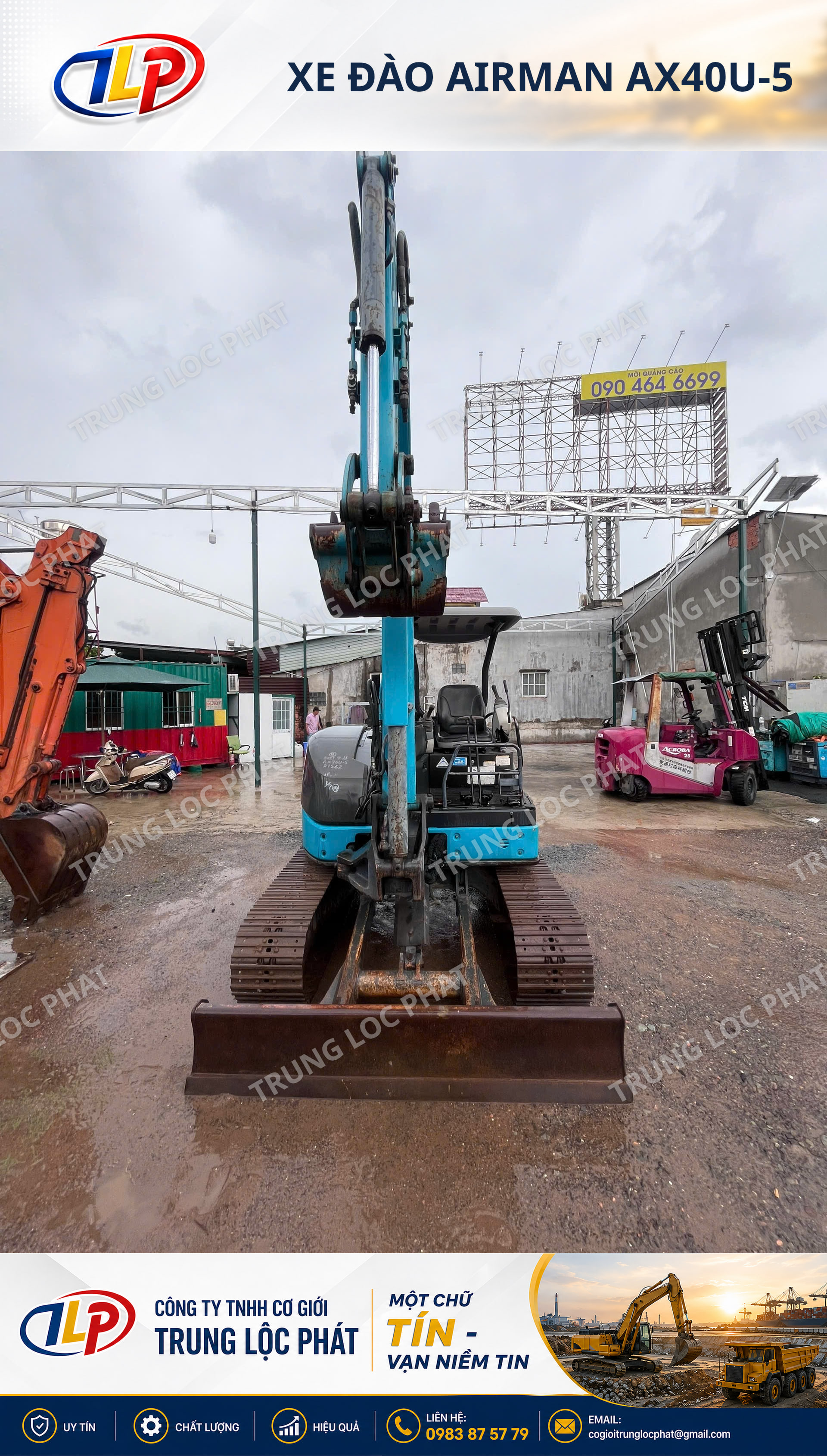 Xe đào bánh xích Airman AX40U-5 chính hãng chất lượng cao - 2