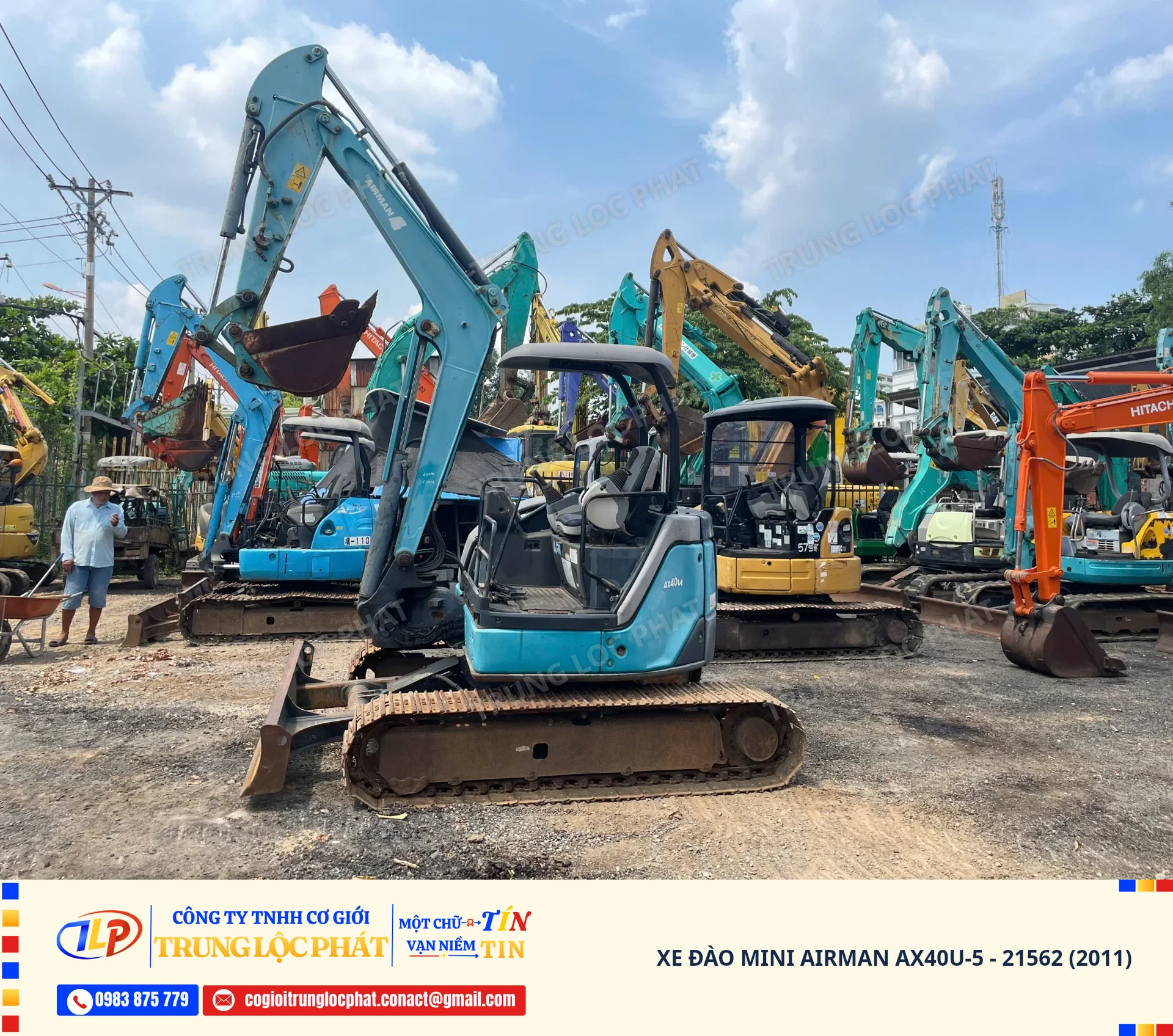 Xe đào bánh xích Airman AX40U-5 chính hãng chất lượng cao - 1