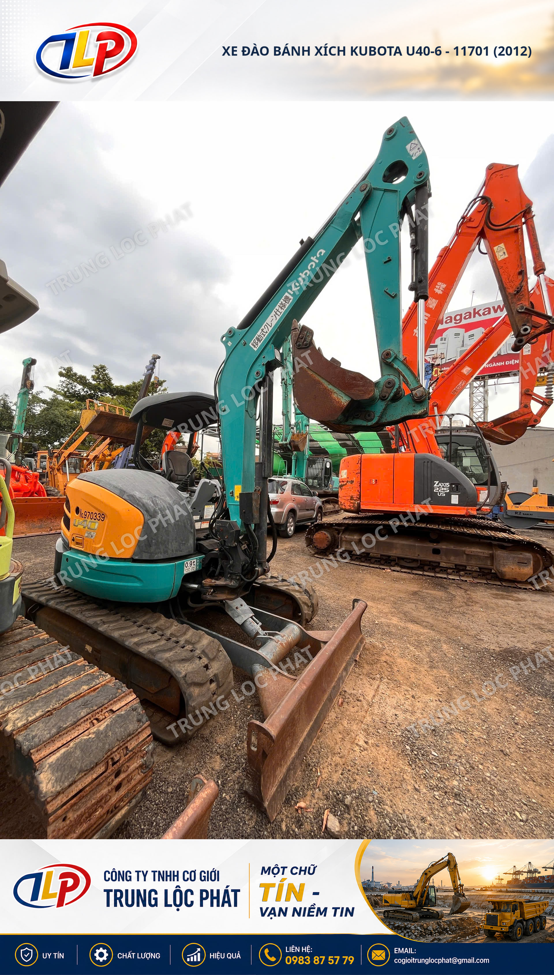 Xe đào bánh xích Kubota U40-6 chính hãng chất lượng cao