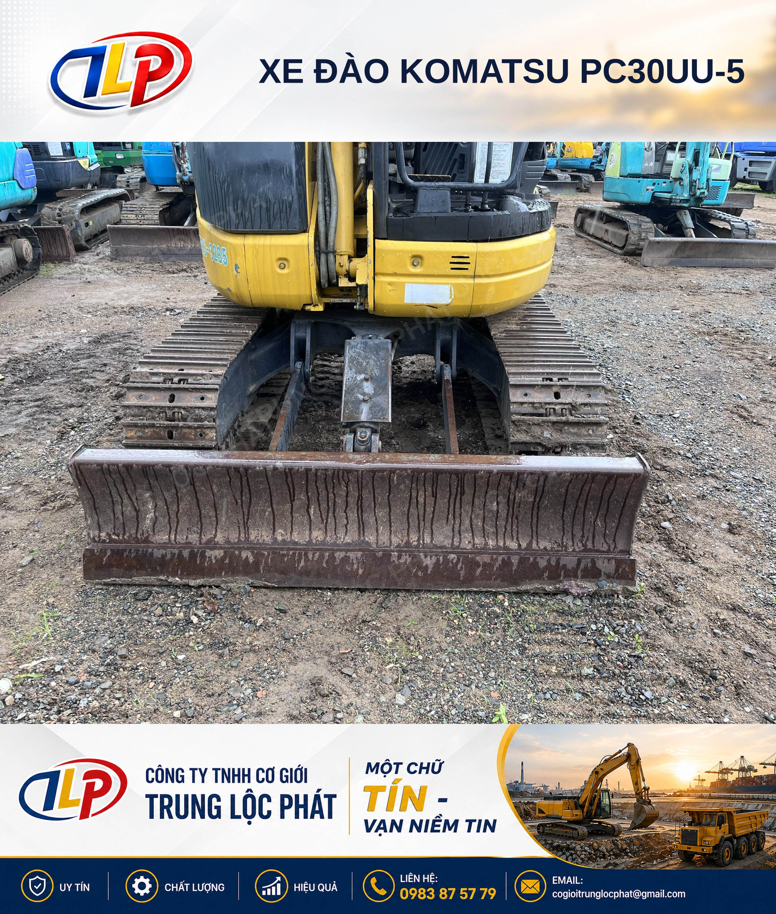 Xe đào bánh xích Komatsu PC30UU-5 chất lượng cao nhập khẩu Nhật Bản - 2