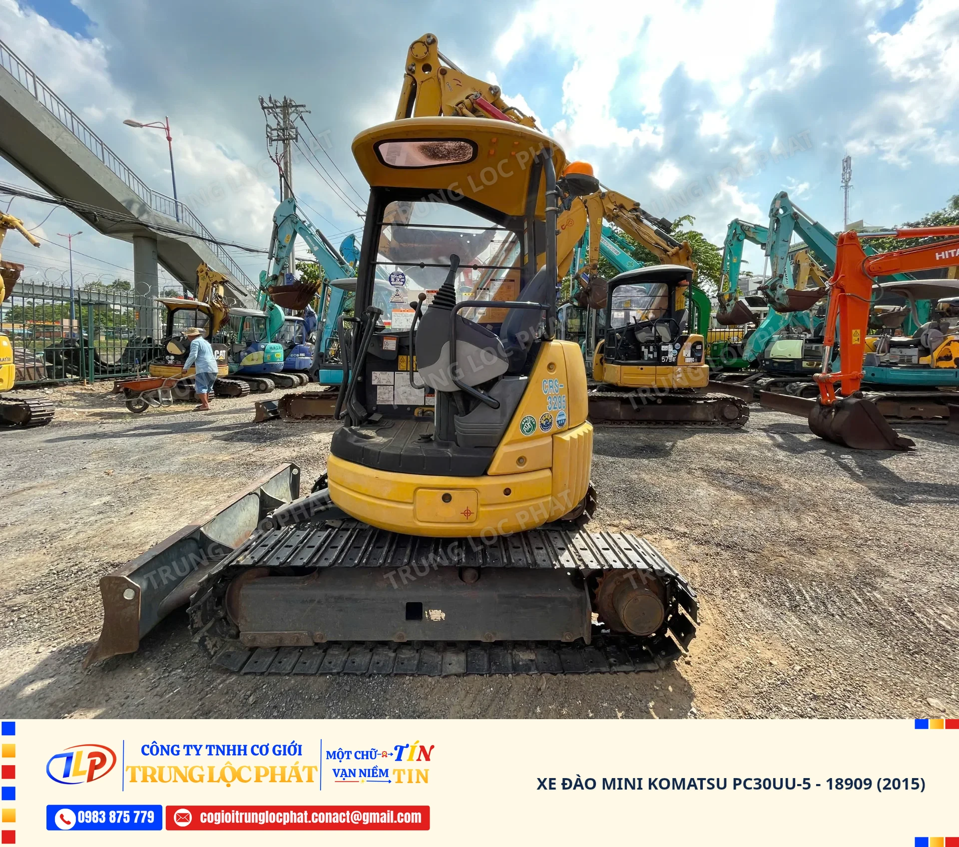Xe đào bánh xích Komatsu PC30UU-5 chất lượng cao nhập khẩu Nhật Bản - 1