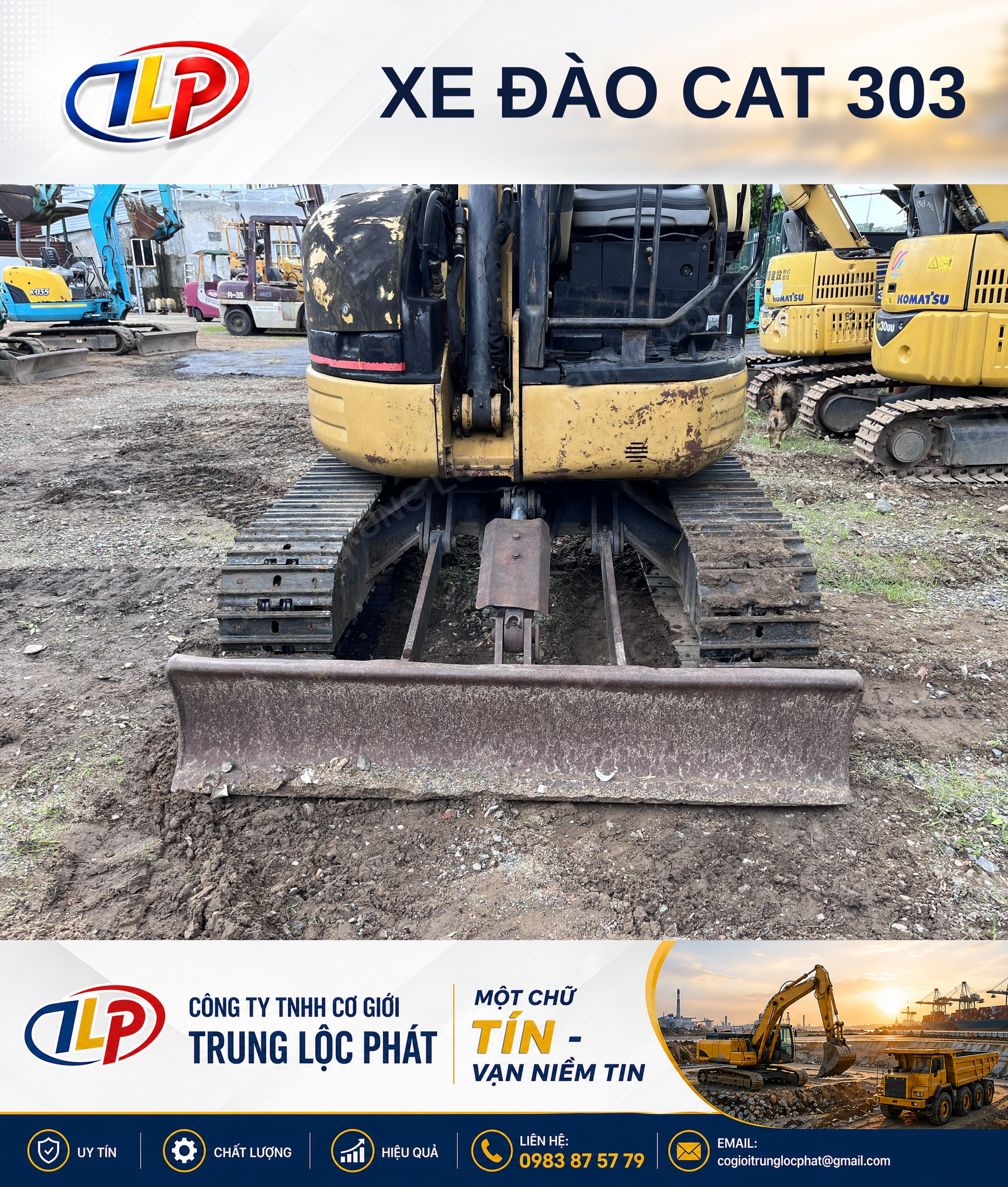 Xe đào bánh xích CAT 303 SR chất lượng cao nhập khẩu chính hãng - 2