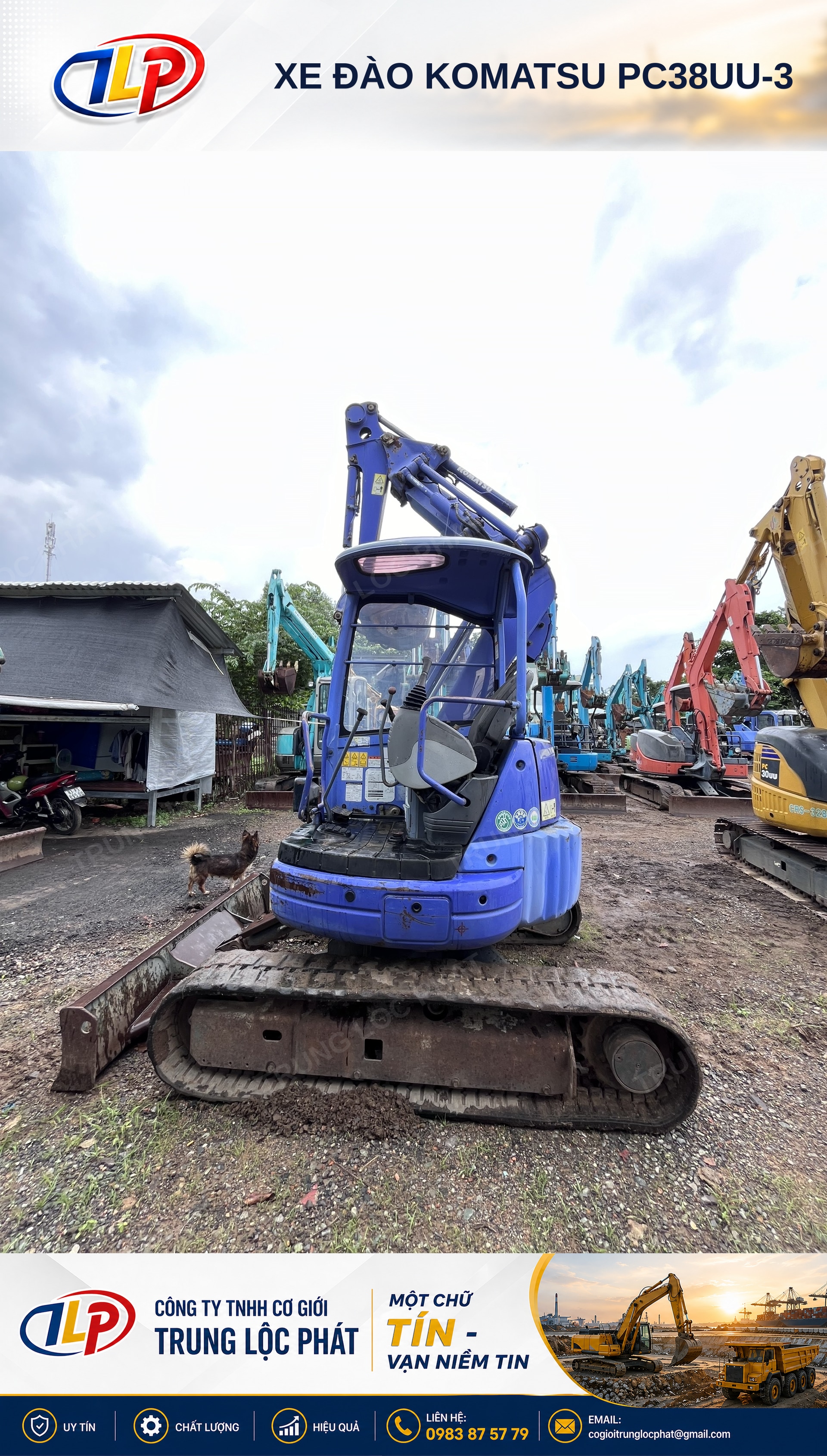 Xe đào bánh xích Komatsu PC38UU-3 chính hãng chất lượng cao - 2