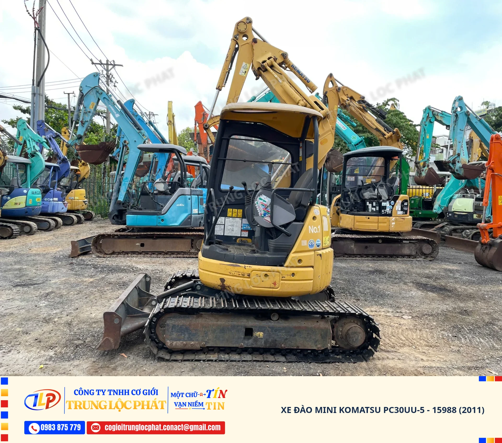 Xe đào bánh xích Komatsu PC30UU-5 chính hãng bền bỉ chất nhập khẩu Nhật Bản - 1