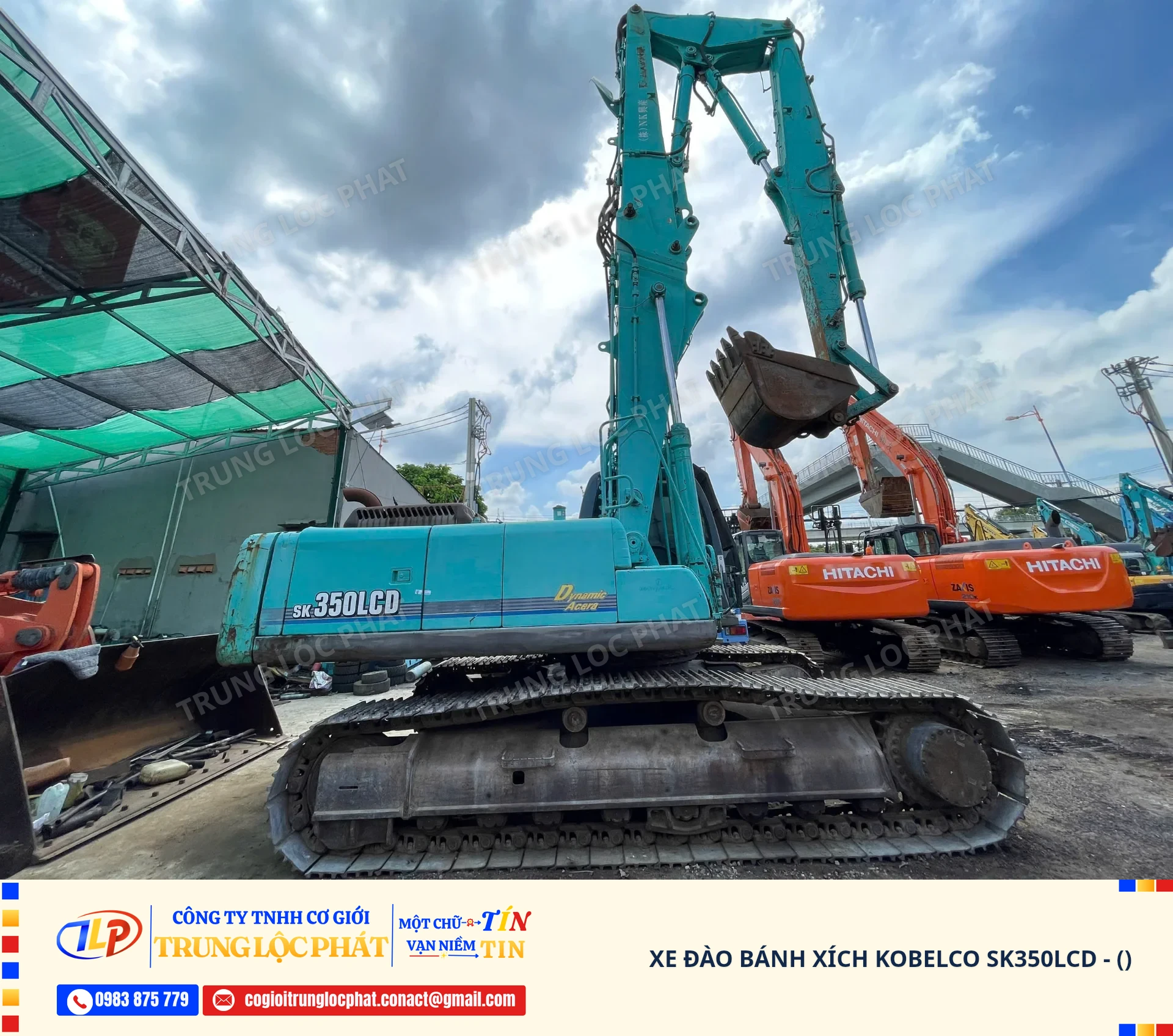 Xe đào bánh xích Kobelco SK350LCD nhập khẩu Nhật Bản chính hãng - 2