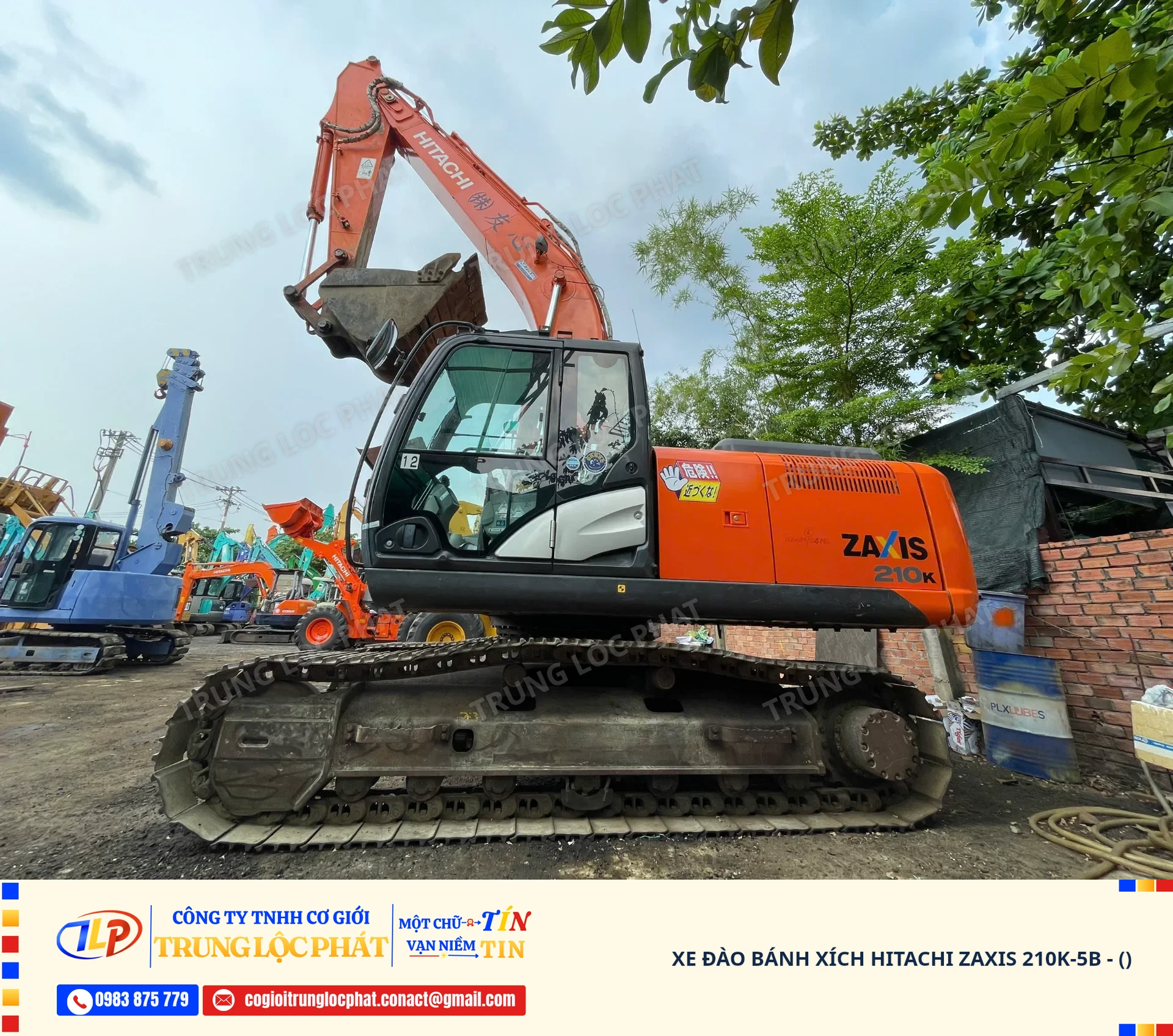 Xe đào bánh xích Hitachi Zaxis 210K-5B nhập khẩu chính hãng Nhật Bản