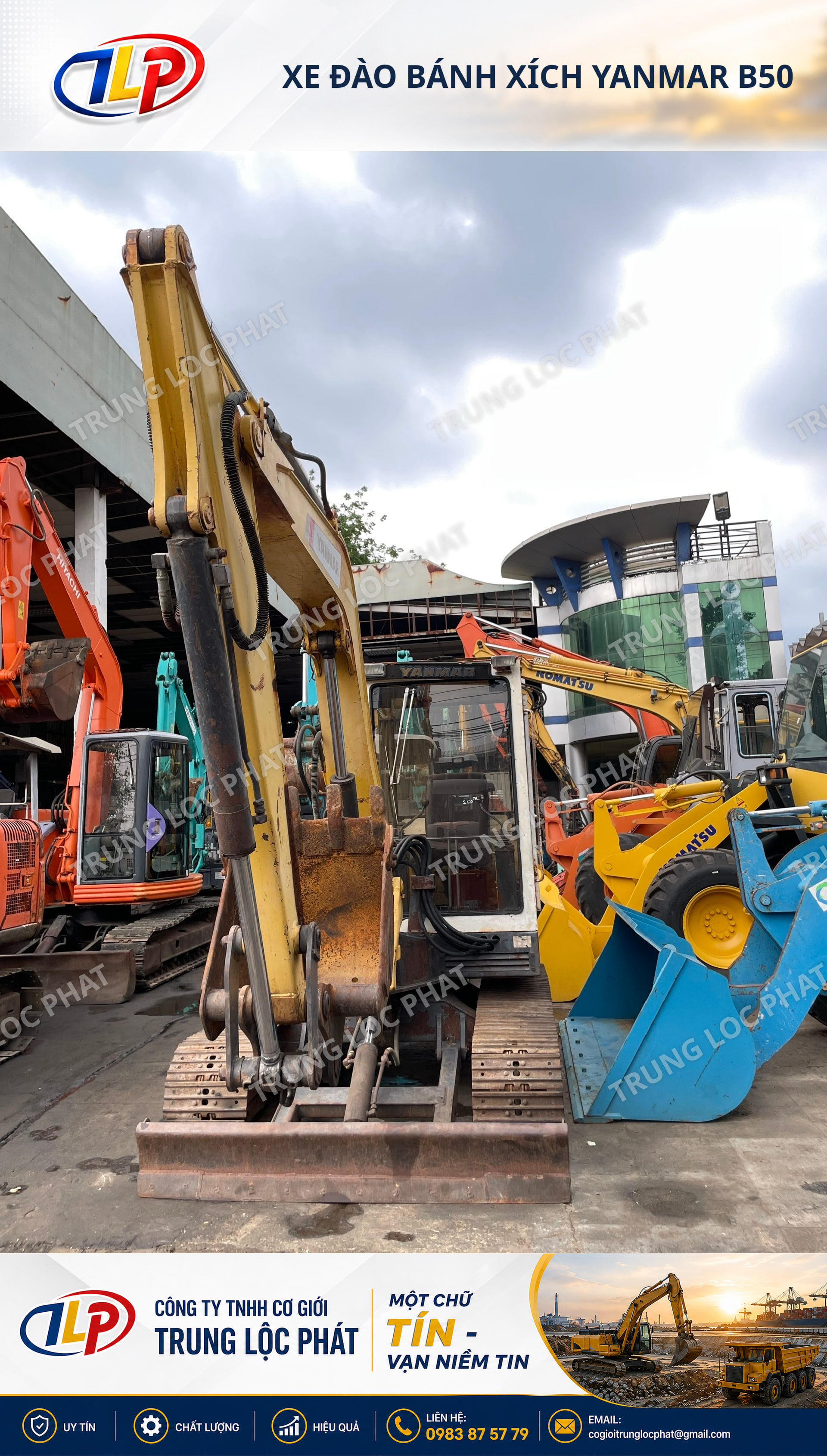 Xe đào bánh xích Yanmar B50 chính hãng chất lượng cao sản xuất tại Nhật Bản - 2