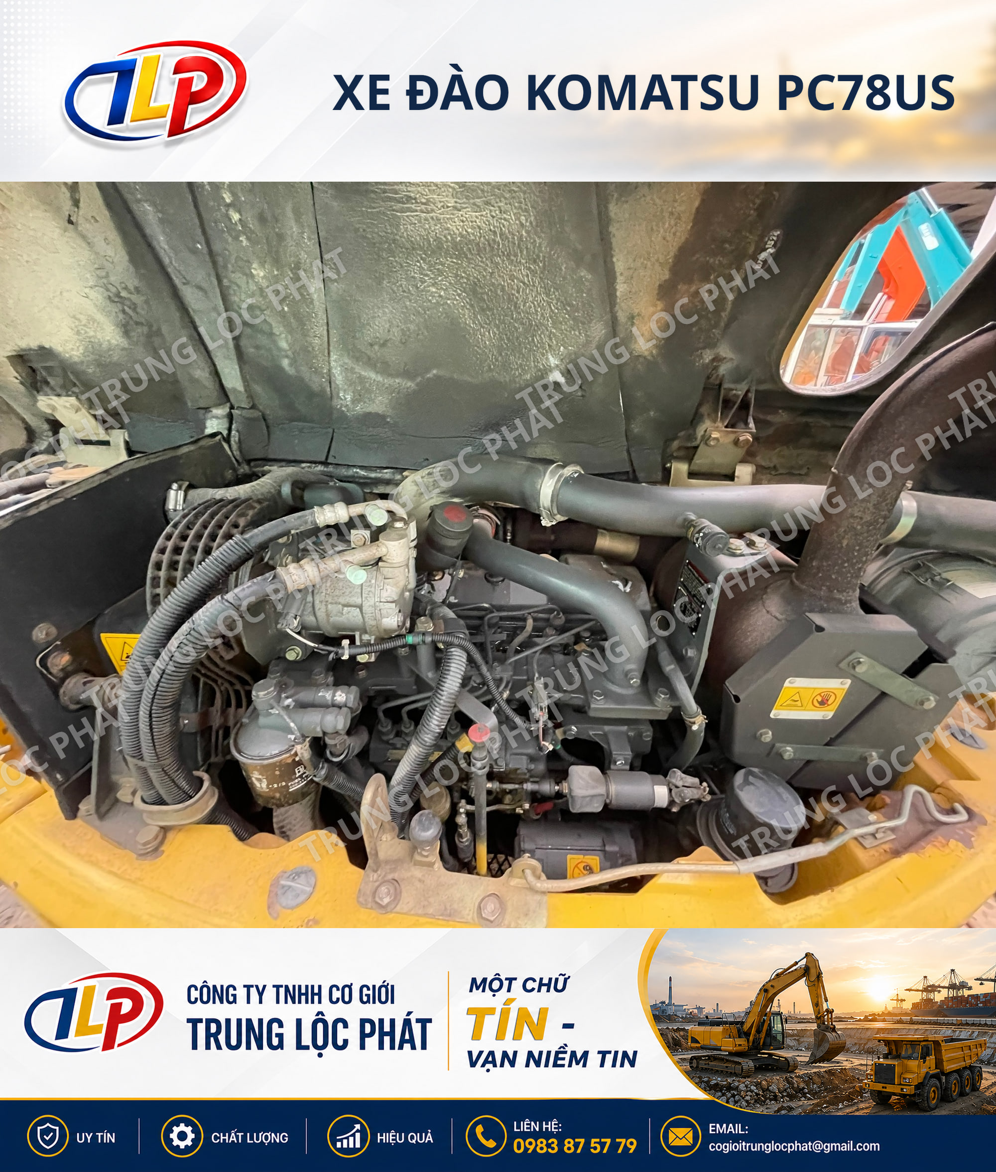 Xe đào bánh xích Komatsu PC78US chính hãng độ bền cao - 7
