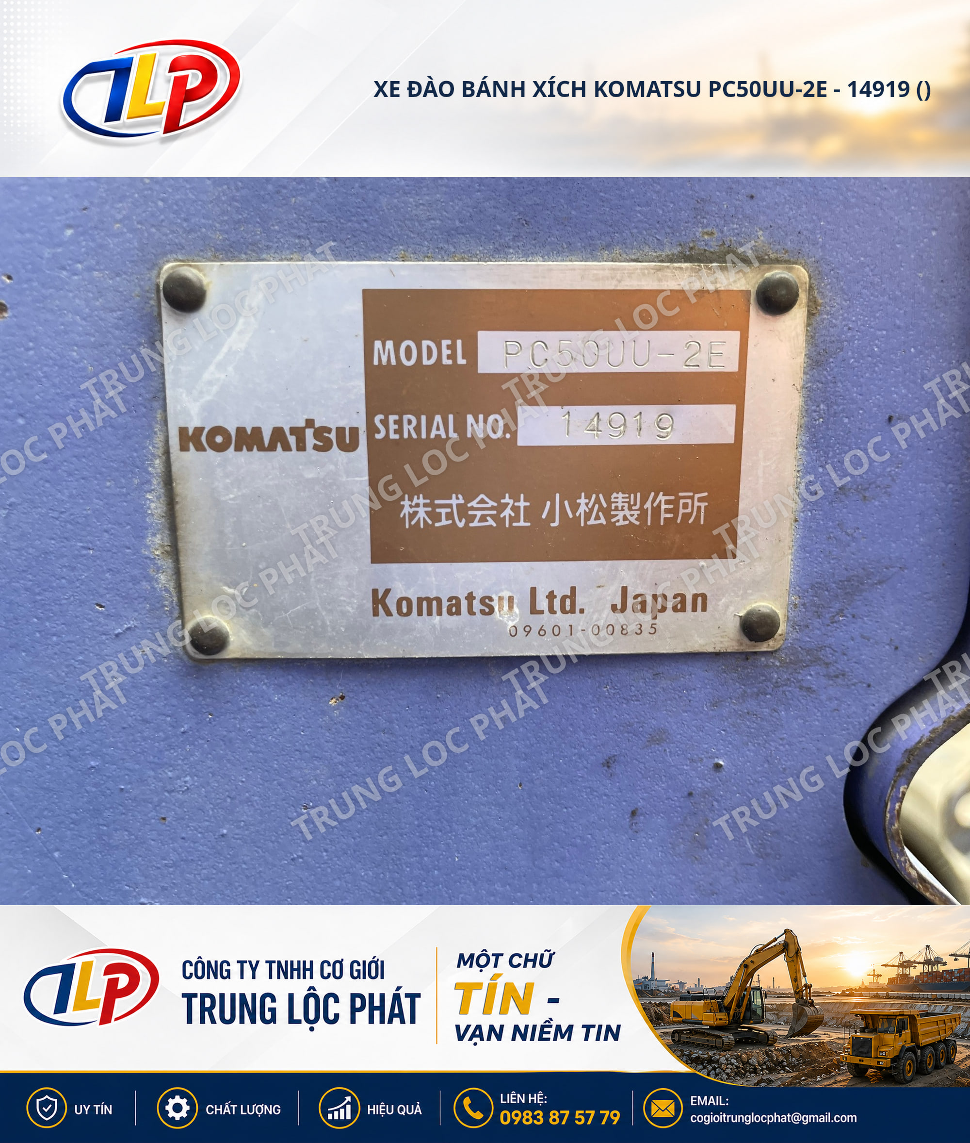 Xe đào bánh xích Komatsu PC50UU-2E nhập khẩu Nhật Bản chất lượng cao - 8