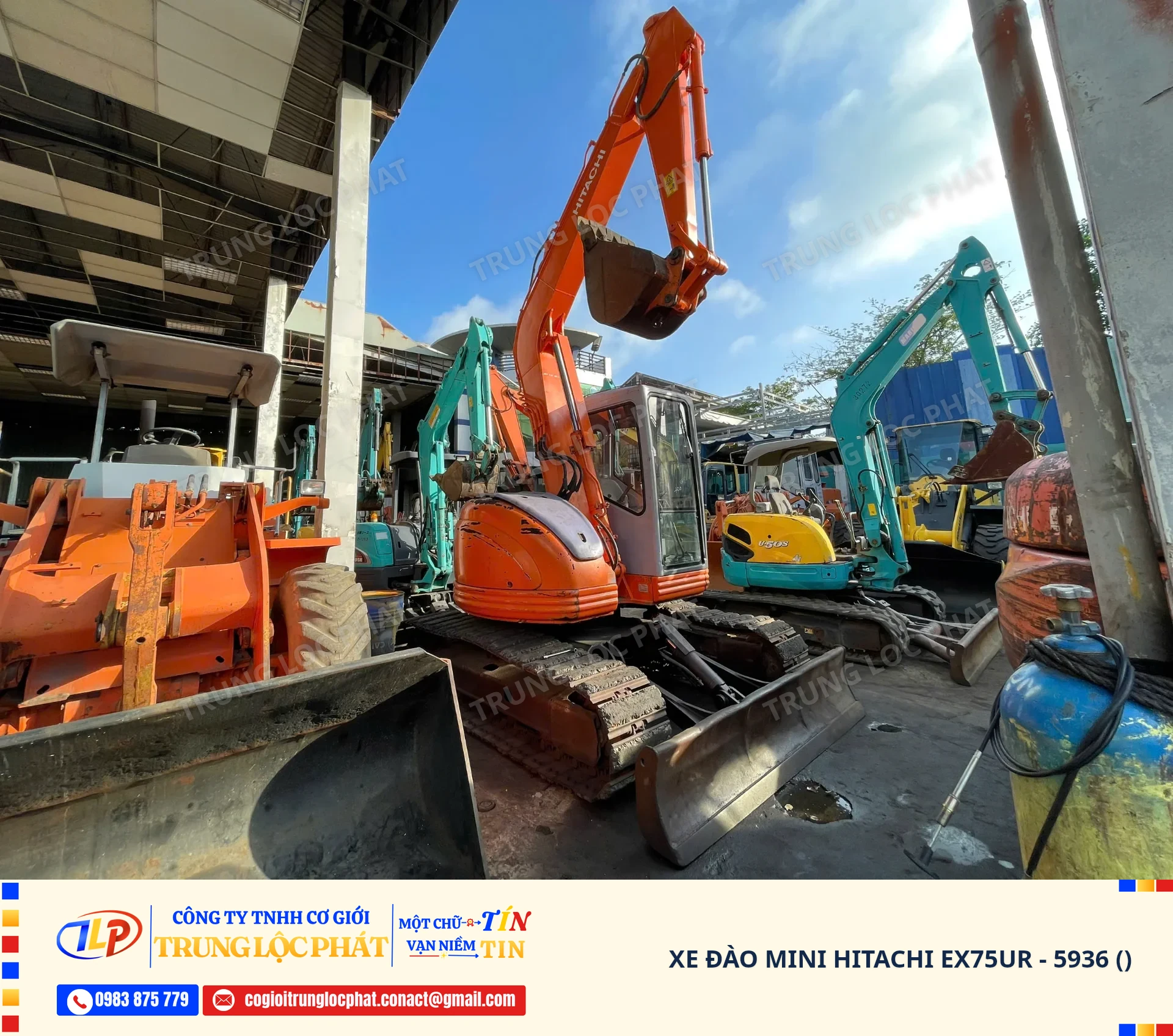 Xe đào bánh xích Hitachi EX75UR chất lượng tốt bền bỉ - 2