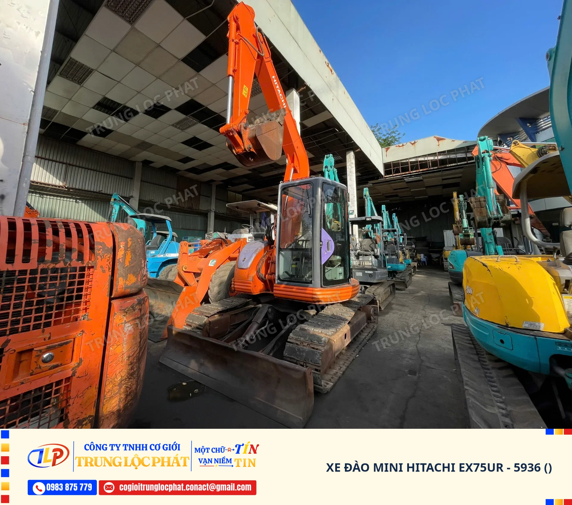 Xe đào bánh xích Hitachi EX75UR chất lượng tốt bền bỉ - 1