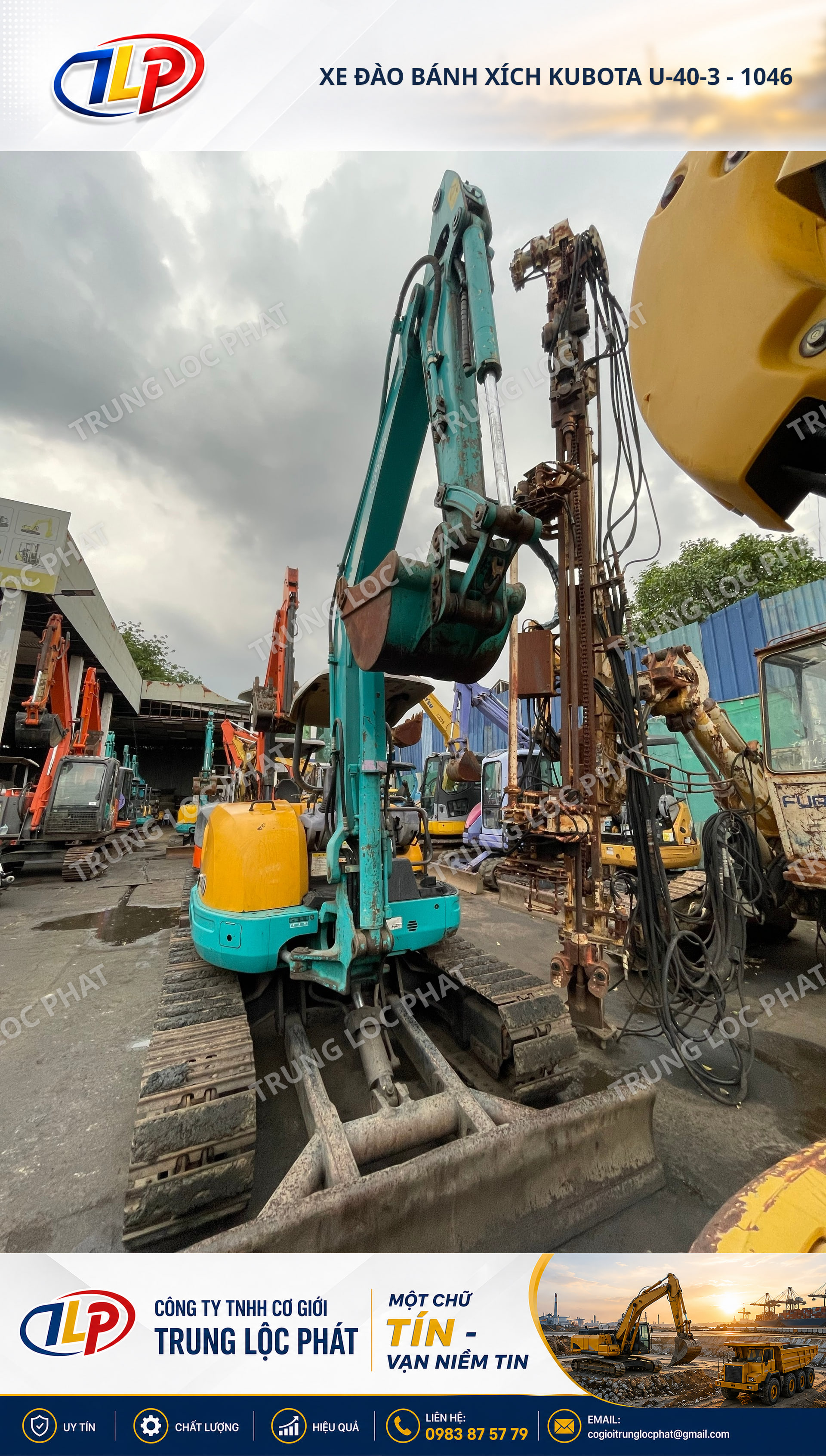 Xe đào bánh xích Kubota U-40-3 chính hãng chất lượng cao - 2