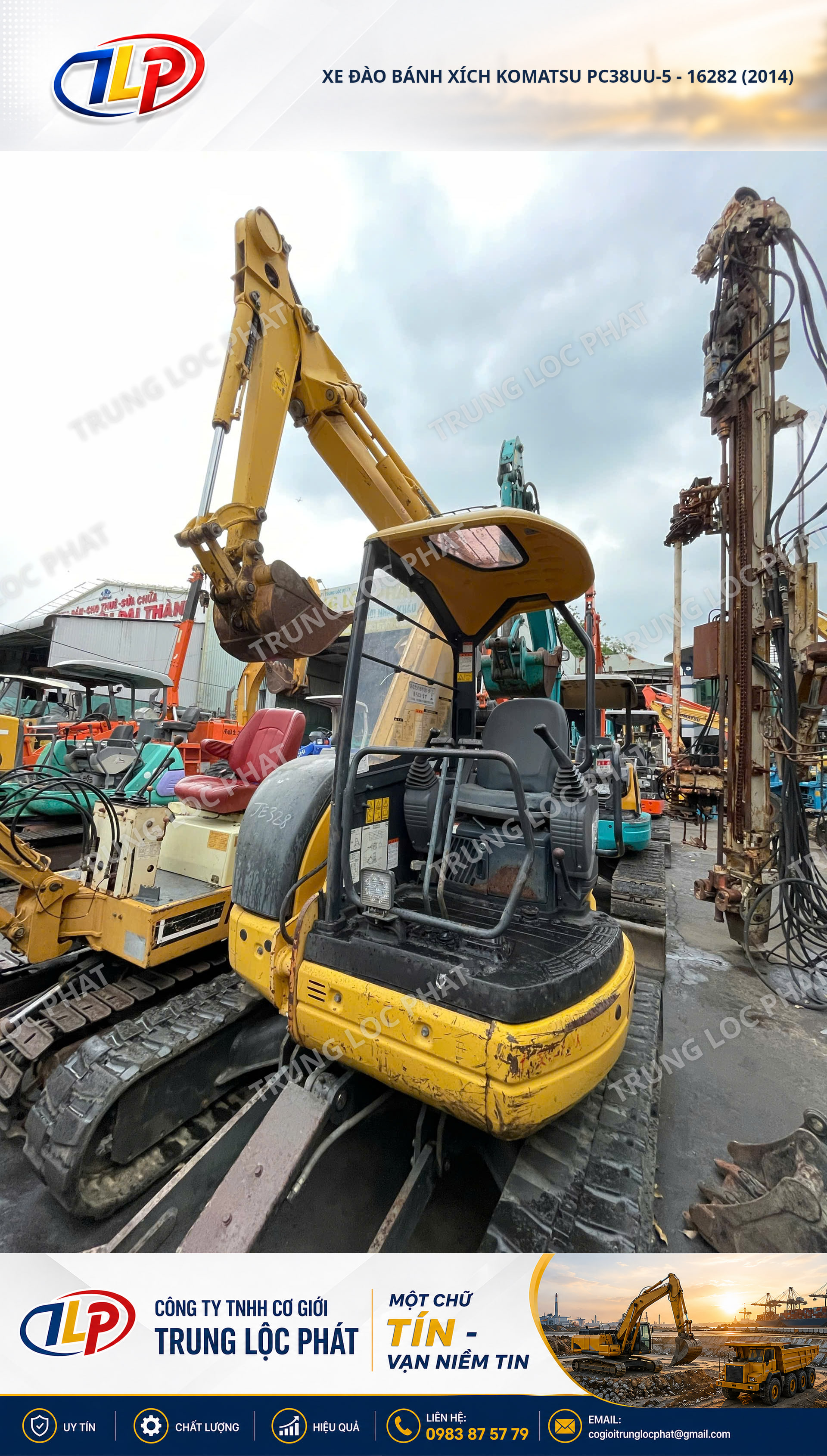 Xe đào bánh xích Komatsu PC38UU-5 chất lượng cao nhập khẩu chính hãng từ Nhật Bản - 2