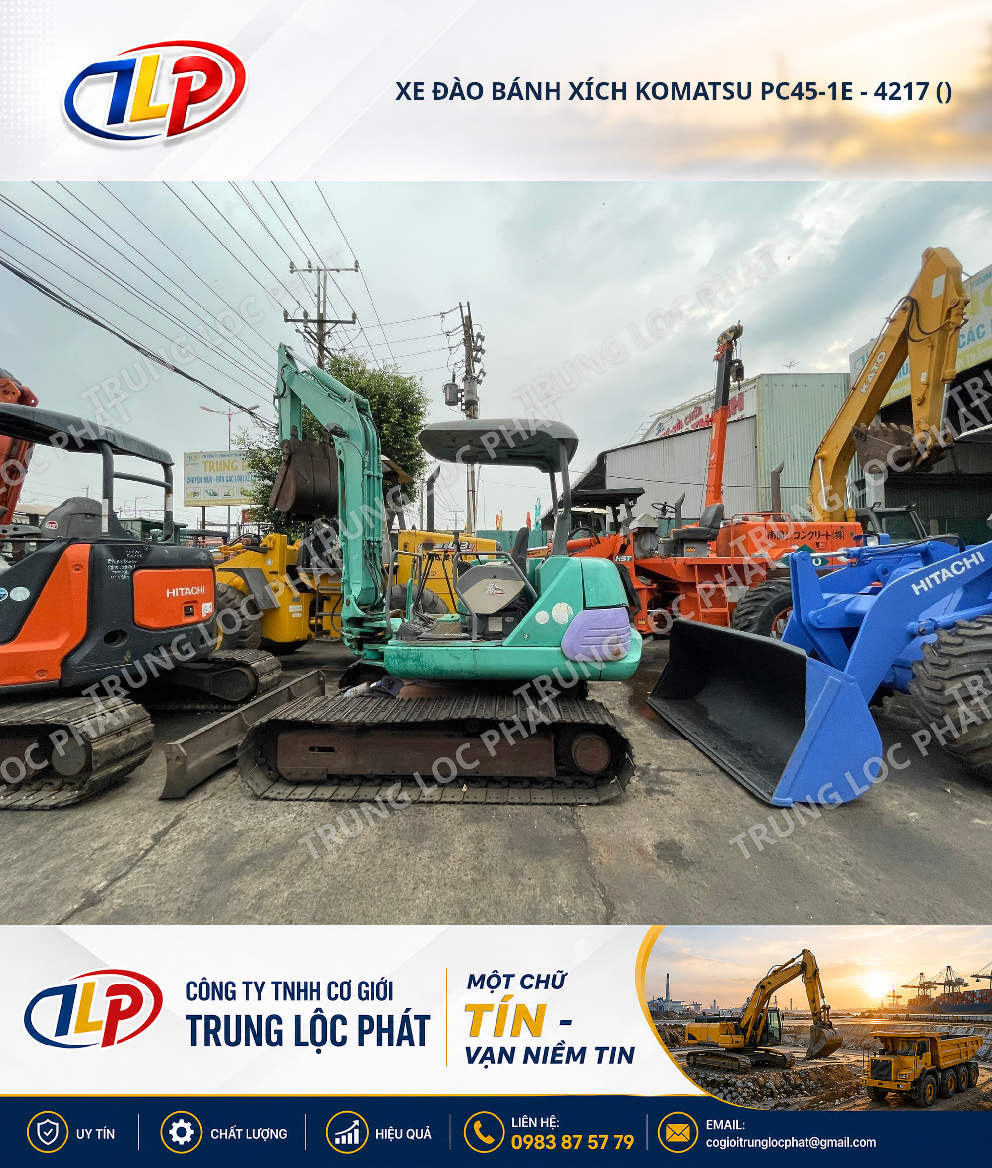 Xe đào bánh xích Komatsu PC45-1E chính hãng chất lượng cao - 2