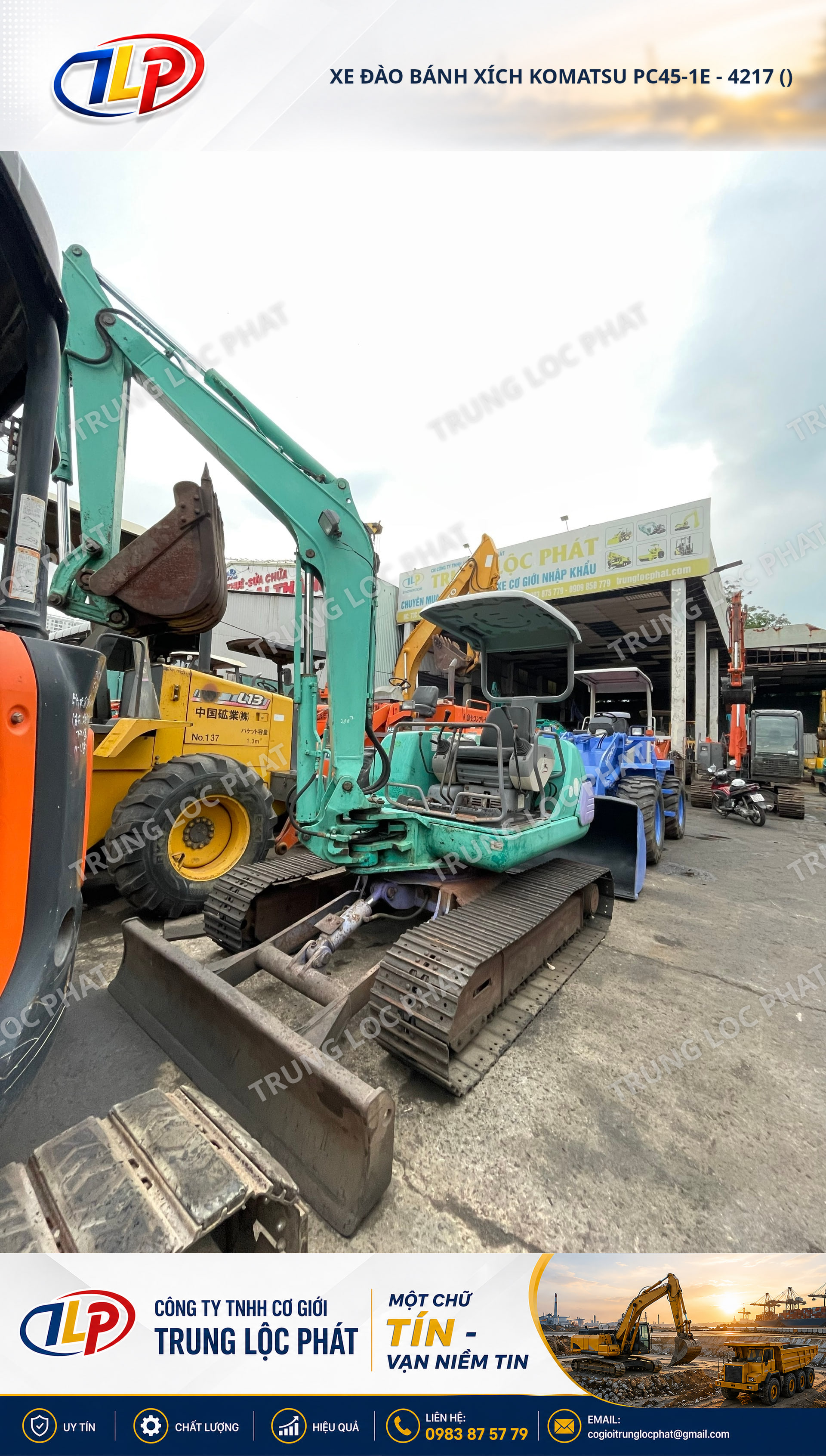 Xe đào bánh xích Komatsu PC45-1E chính hãng chất lượng cao