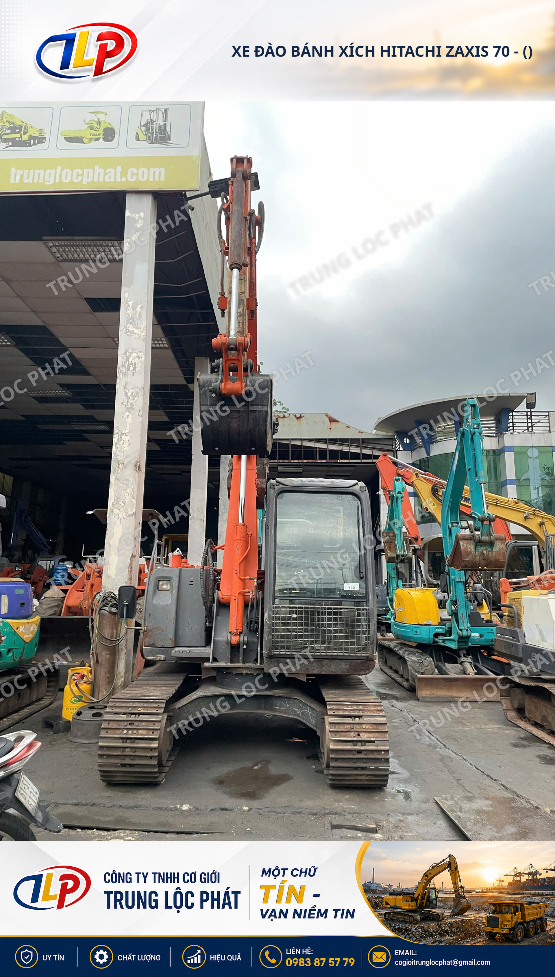 Xe đào bánh xích Hitachi Zaxis 70 chính hãng nhập khẩu Nhật Bản - 2