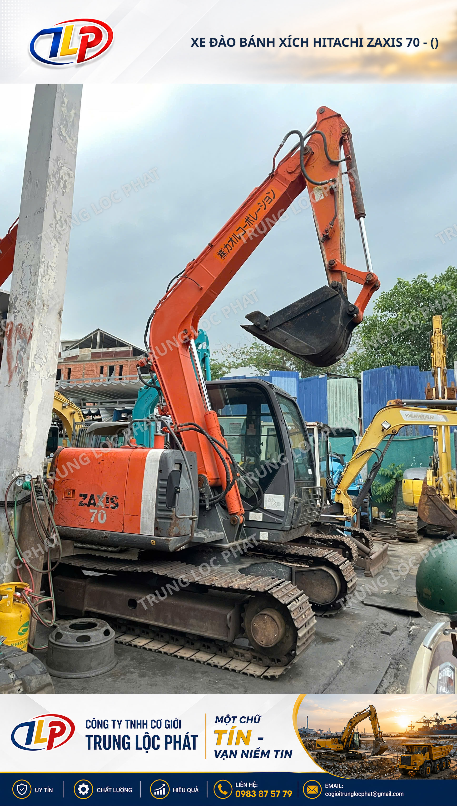 Xe đào bánh xích Hitachi Zaxis 70 chính hãng nhập khẩu Nhật Bản