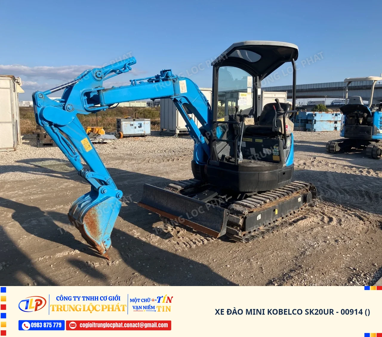 Xe đào bánh xích Kobelco SK20UR nhập khẩu chính hãng chất lượng cao
