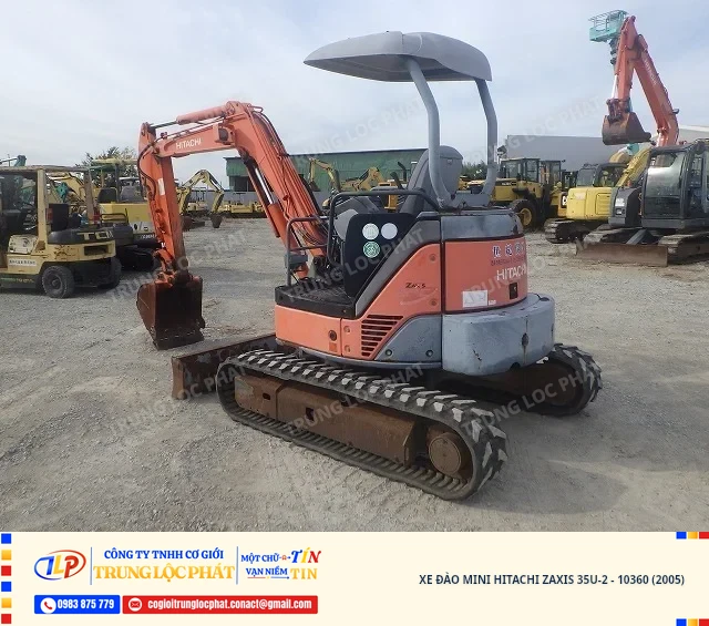 Xe đào bánh xích Hitachi Zaxis 35U-2 nhập khẩu Nhật Bản chất lượng cao - 2