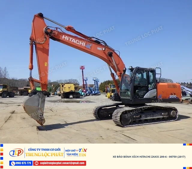 Xe đào bánh xích Hitachi Zaxis 200-6 nhập khẩu Nhật Bản chính hãng