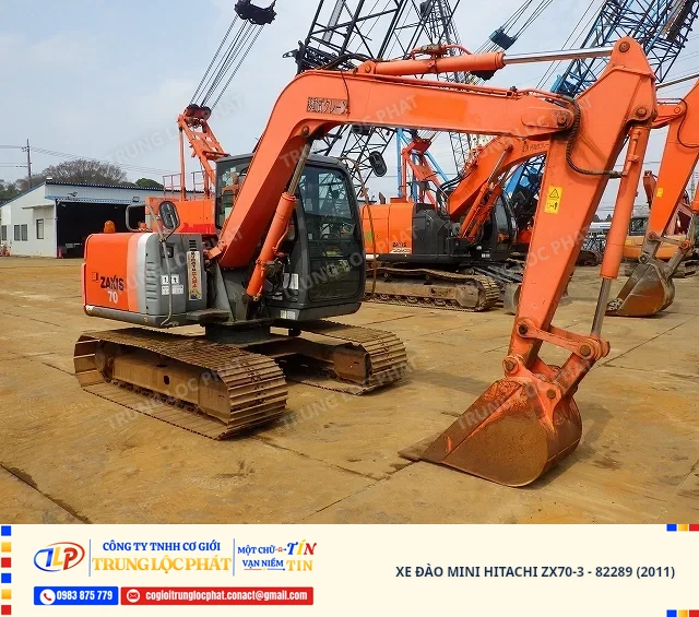 Xe đào bánh xích Hitachi ZX70-3 nhập khẩu chính hãng chất lượng cao - 2