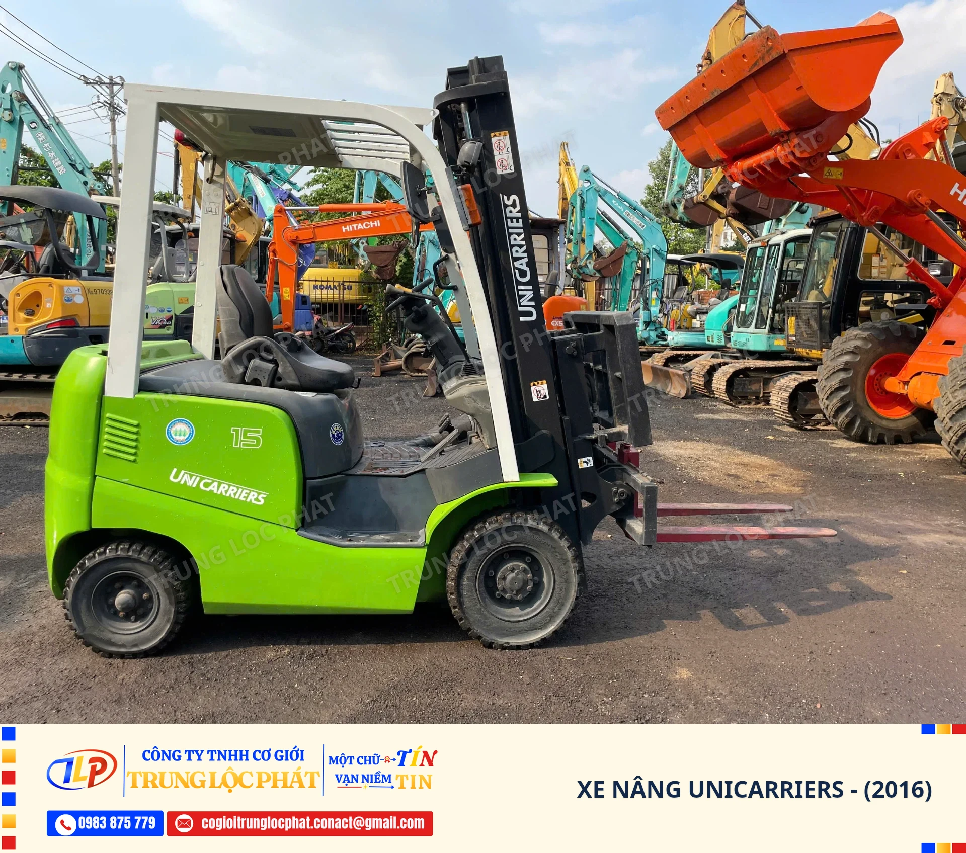 Xe nâng hàng Unicarriers sản xuất năm 2016 chính hãng Nhật Bản chất lượng cao