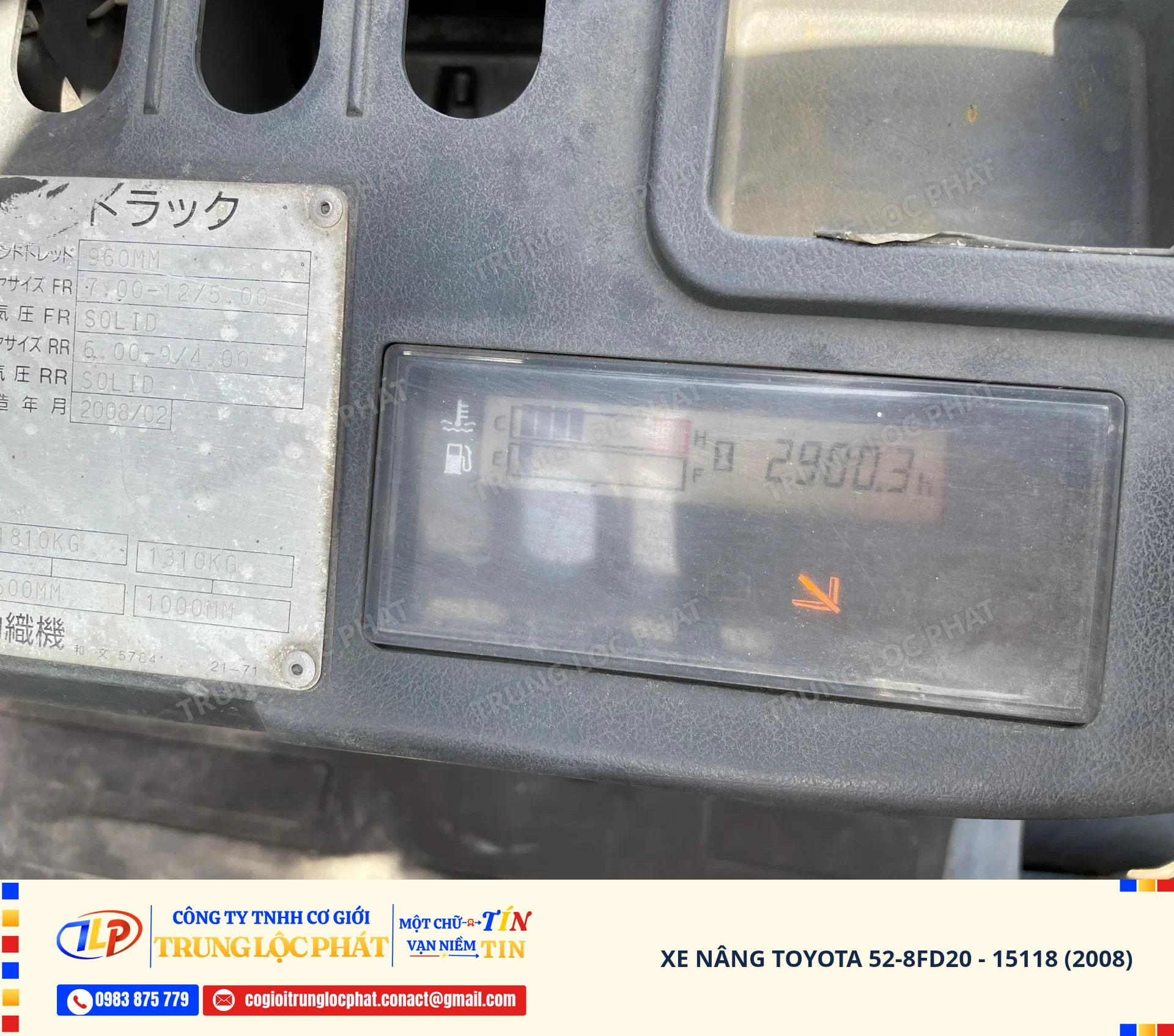 Xe nâng dầu Toyota 52-8FD20 nhập khẩu Nhật Bản - 19