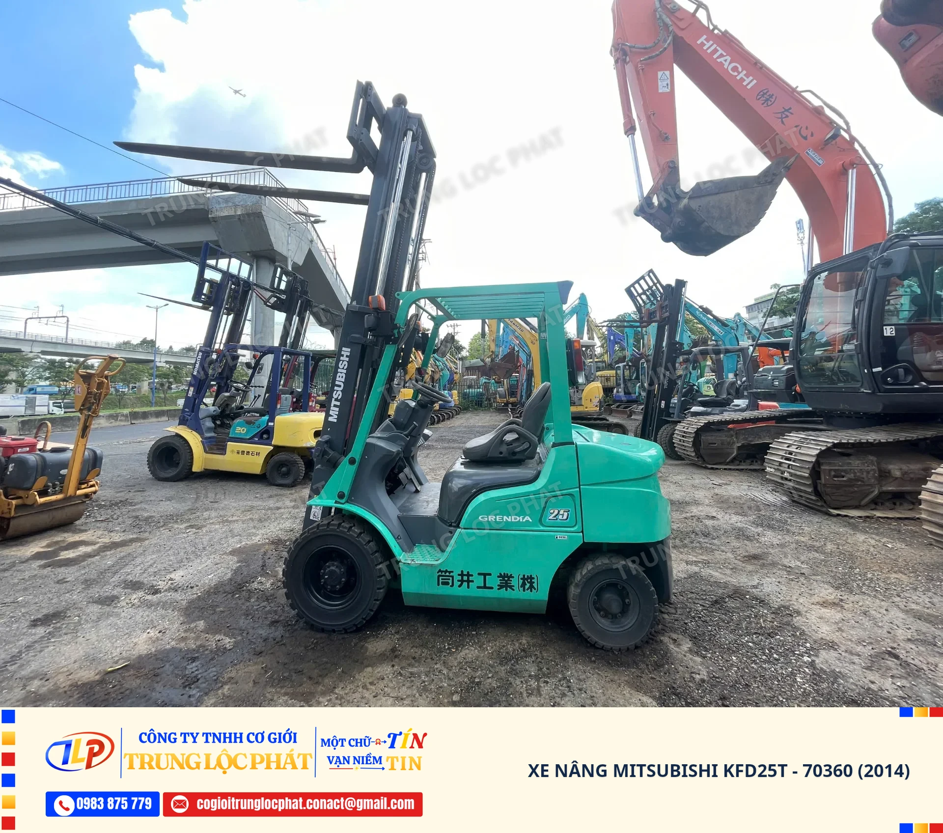 Xe nâng hàng Mitsubishi KFD25T sản xuất năm 2014 nhập khẩu chính hãng