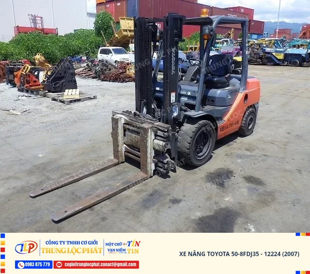 Xe nâng dầu Toyota 50-8FDJ35 sản xuất năm 2007 nhập khẩu Nhật Bản chất lượng cao