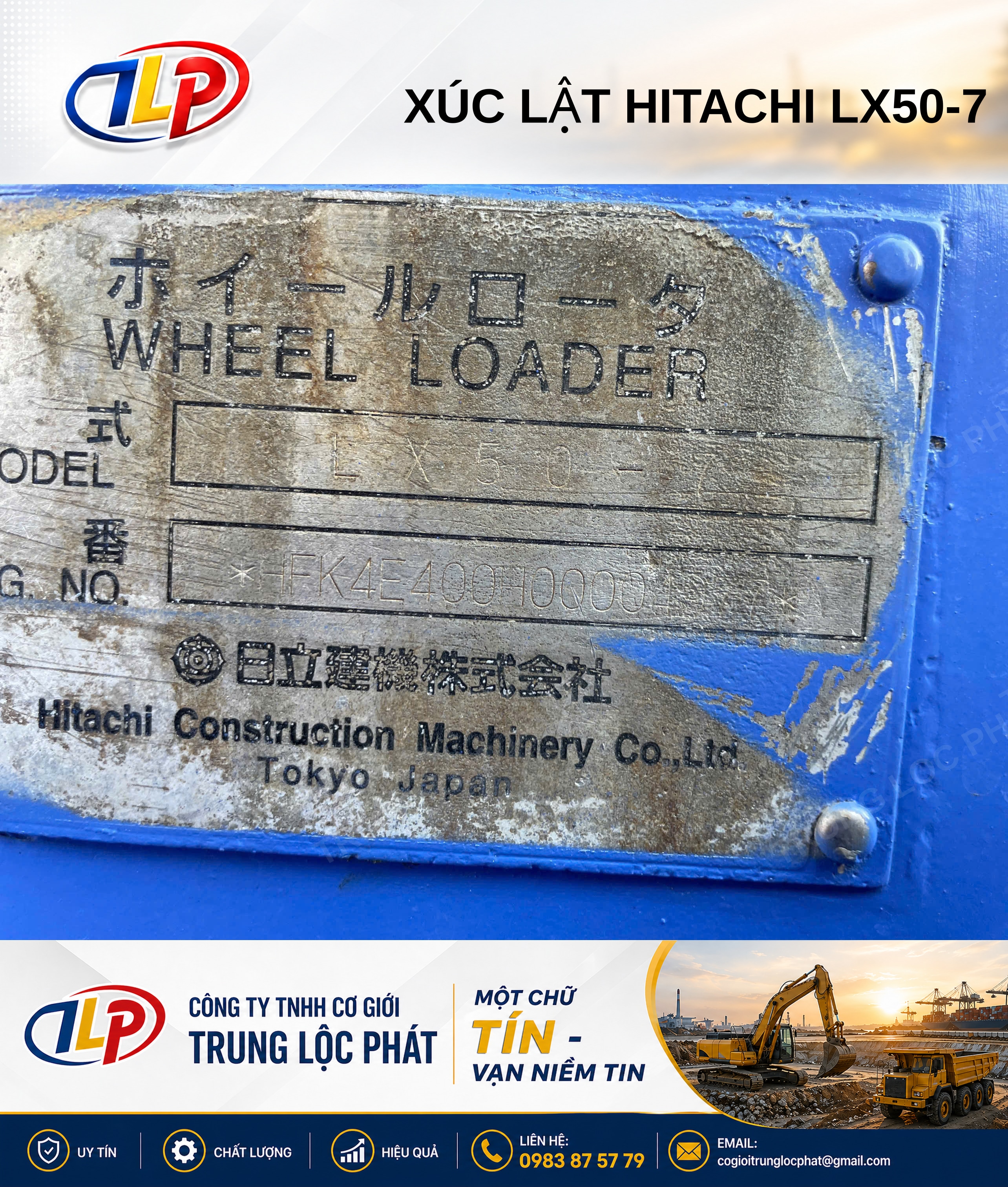 Xe xúc lật Hitachi LX50-7 nhập khẩu Nhật Bản chính hãng chất lượng cao - 11