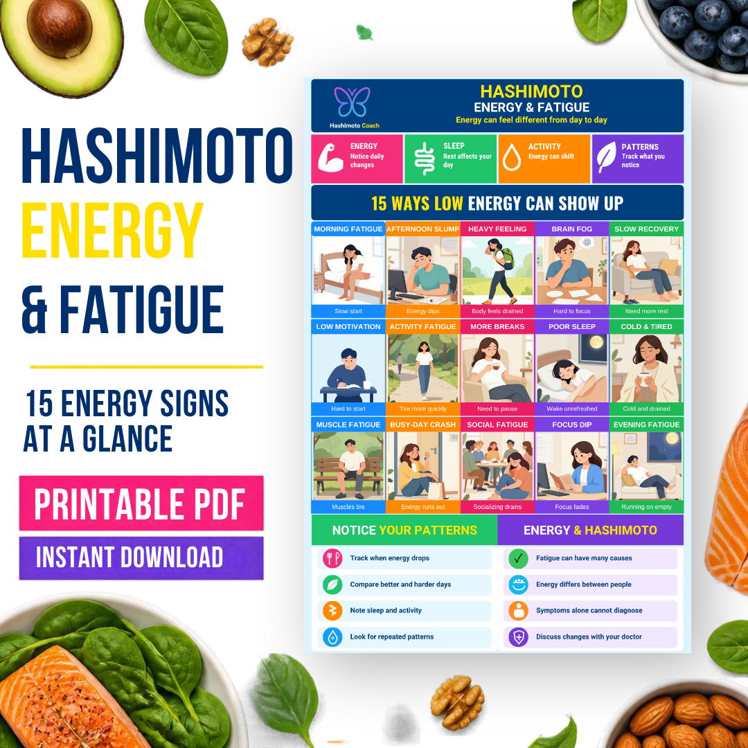 06 — Energy & Fatigue Printable Hashimoto Infographic