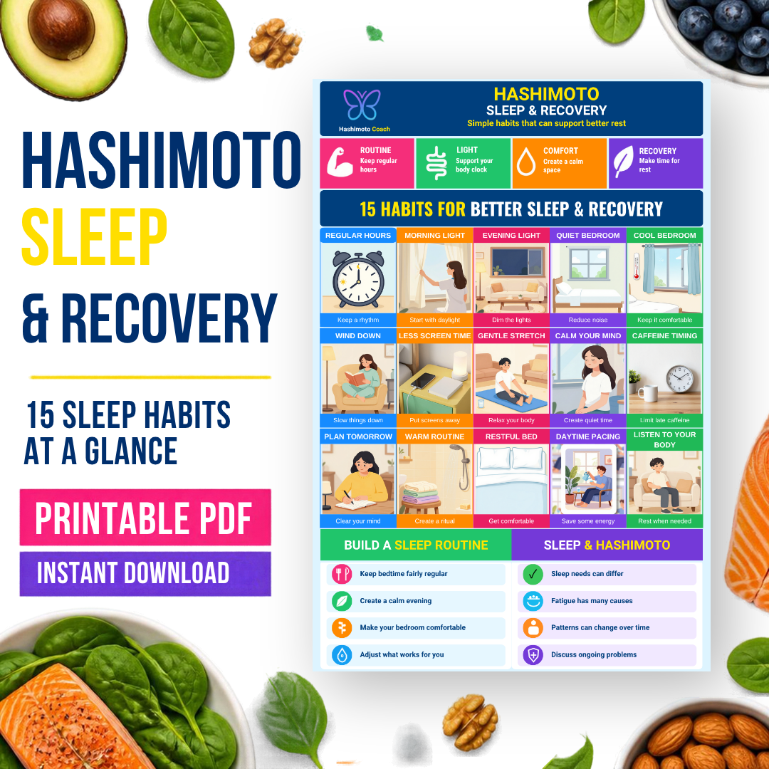 07 — Sleep & Recovery Printable Hashimoto Infographic