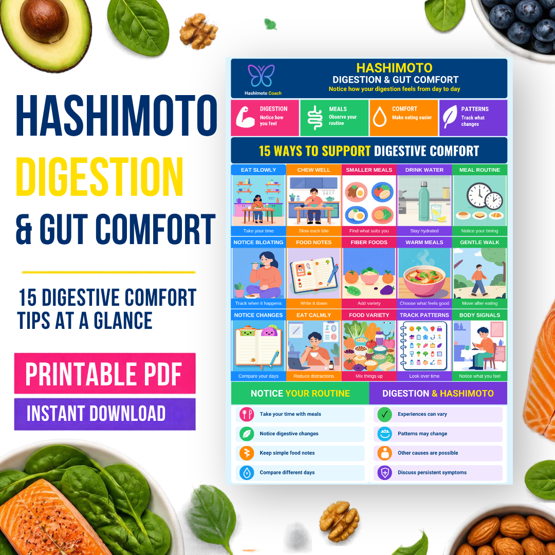 14 — Digestion & Gut Comfort Printable Hashimoto Infographic